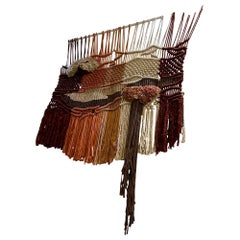 Vintage Tapestry Brutalist Macrame, Spain 1970s