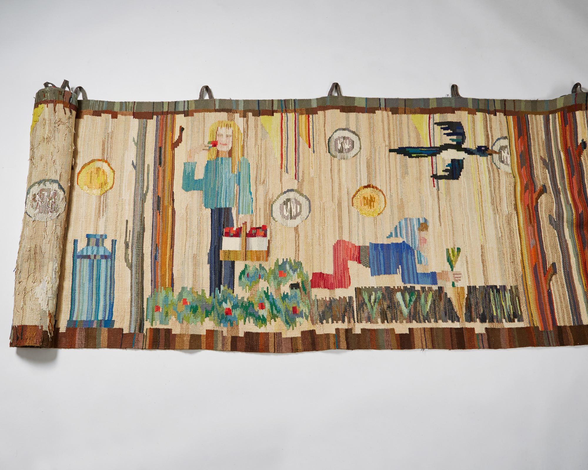 Mid-20th Century Tapestry by Anna-Maria Hoke, Sweden, 1966