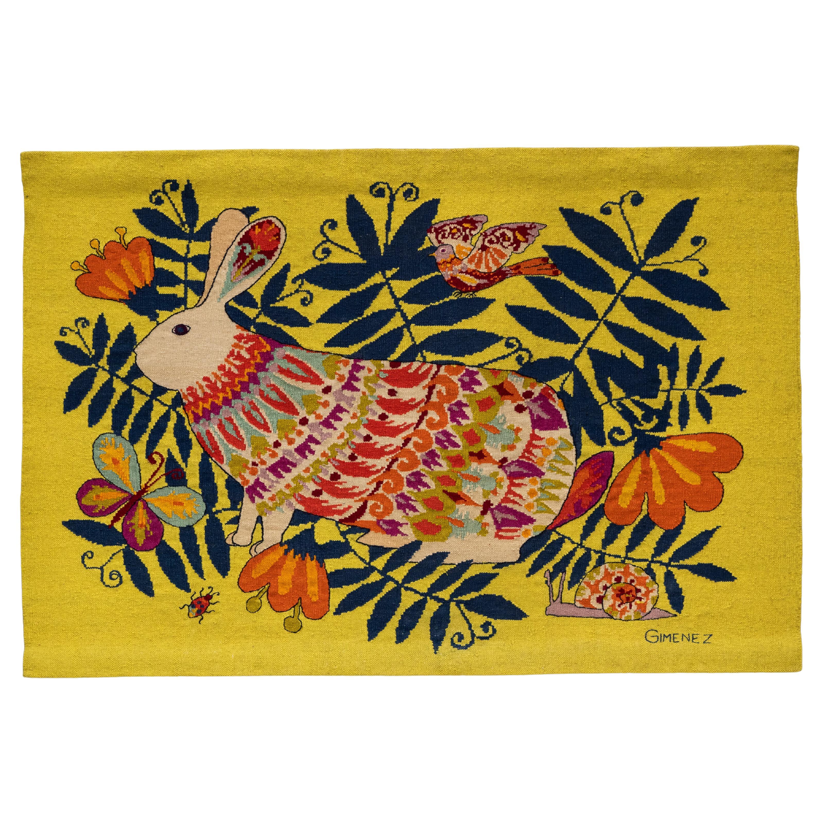 Tapestry by Edgardo Giménez,  "Conejo", Argentina, 1967.