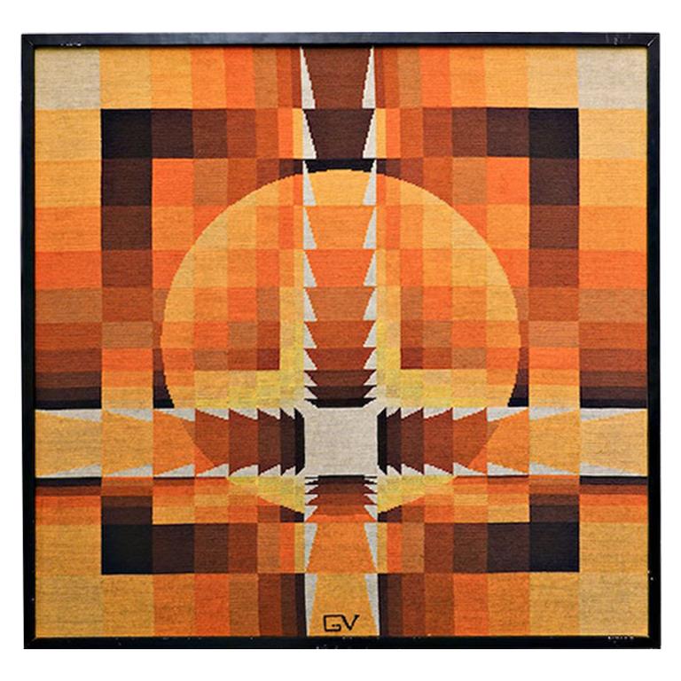 Tapestry by Georges Vaxelaire, Belgium, 1970s