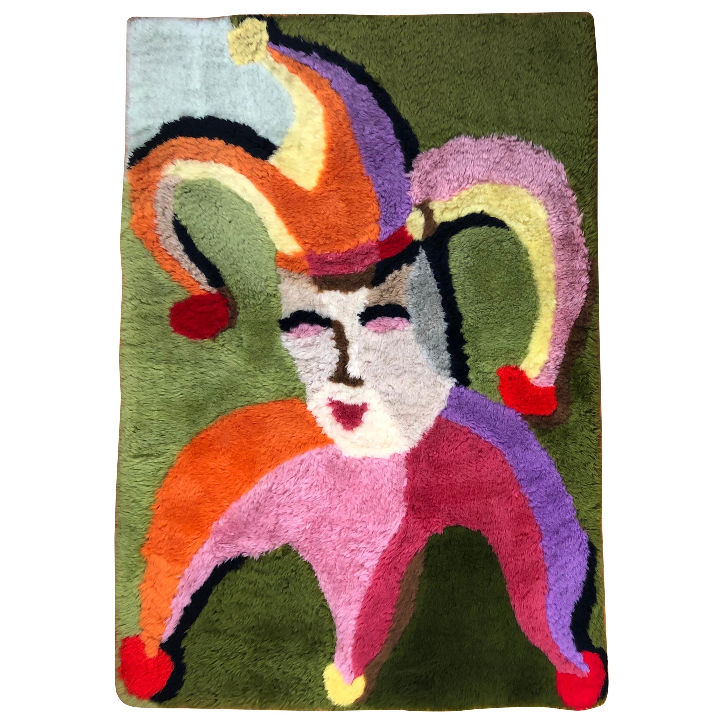 Rare Tapestry by Henri Gineste "Le Fou du Roy" Kings Joker & Exhibit Catalog
