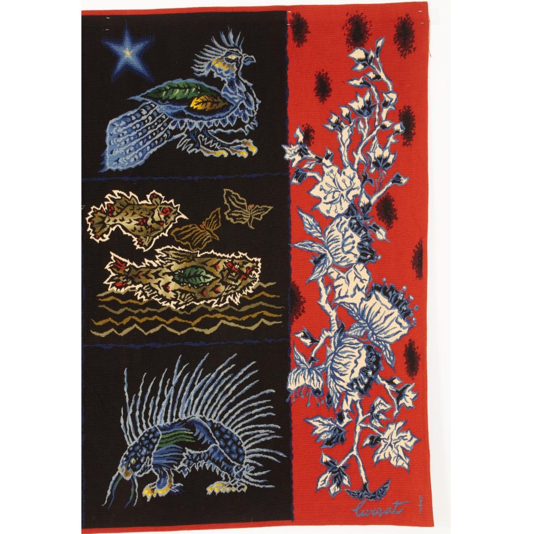 Jean Lurçat Korallen-Bestiarium - Wandteppich Aubusson - Modernes französisches Design (Französisch) im Angebot