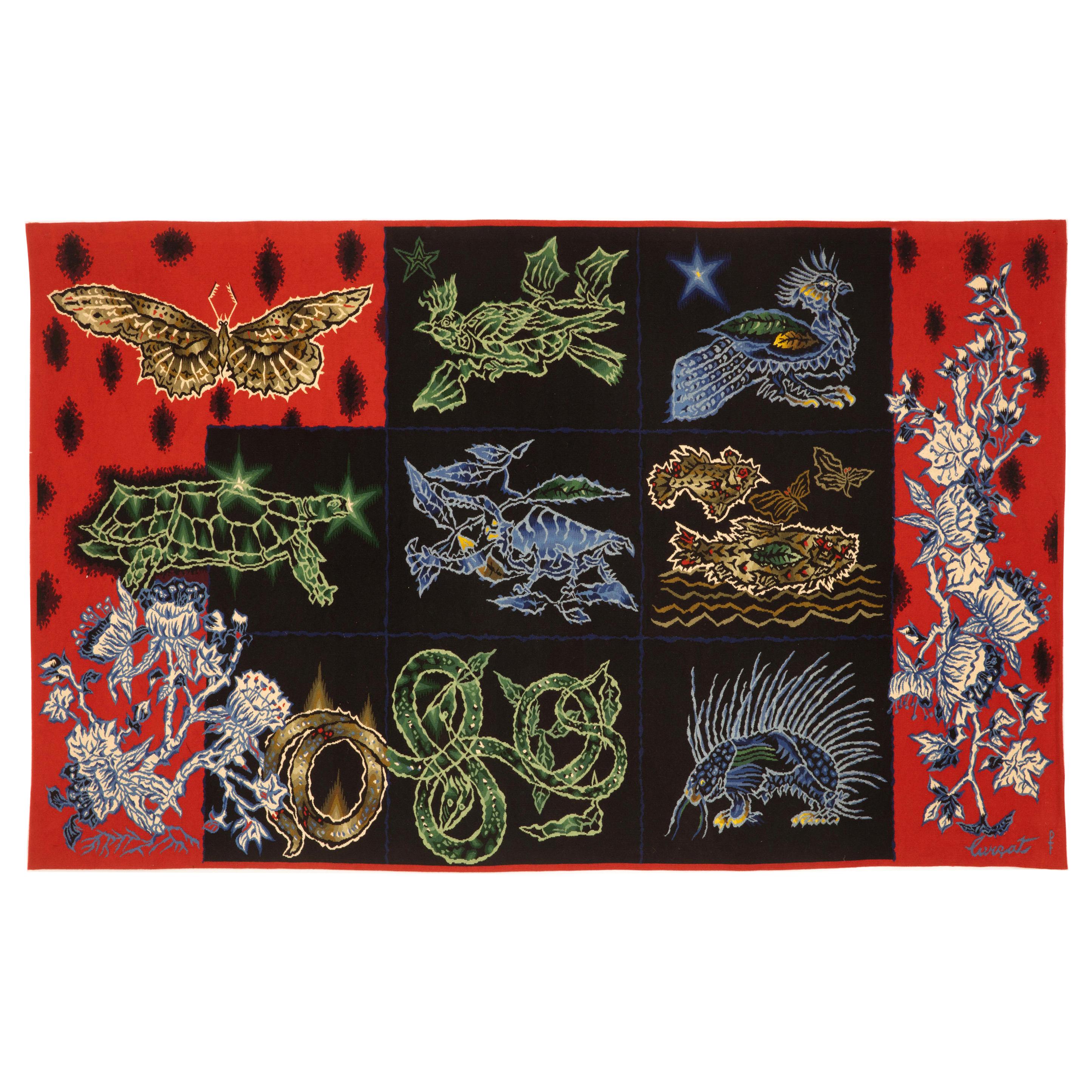 Tapestry by Jean Lurçat “Coral Bestiary” Jean Lurçat, Coral Bestiary For Sale