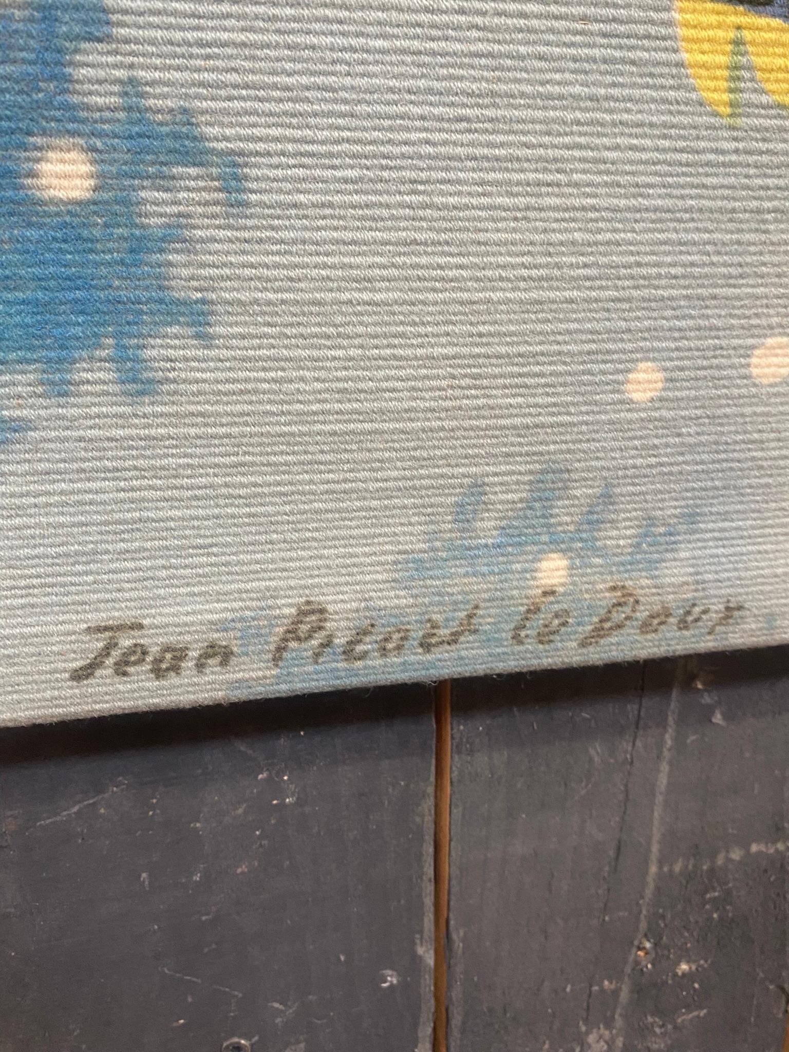 Wandteppich mit Wolldruck von Jean Picart Le Doux, um 1950 (Französisch) im Angebot