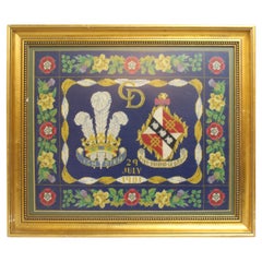 Tapisserie commémorant le mariage de Charles et Diane encadrée 1981