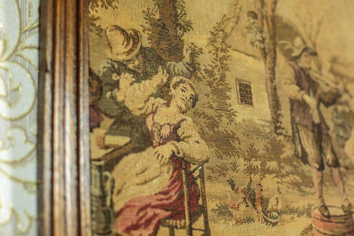 Tapestry Depicting a Genre Scene, circa 1930 In Good Condition For Sale In Opole, PL