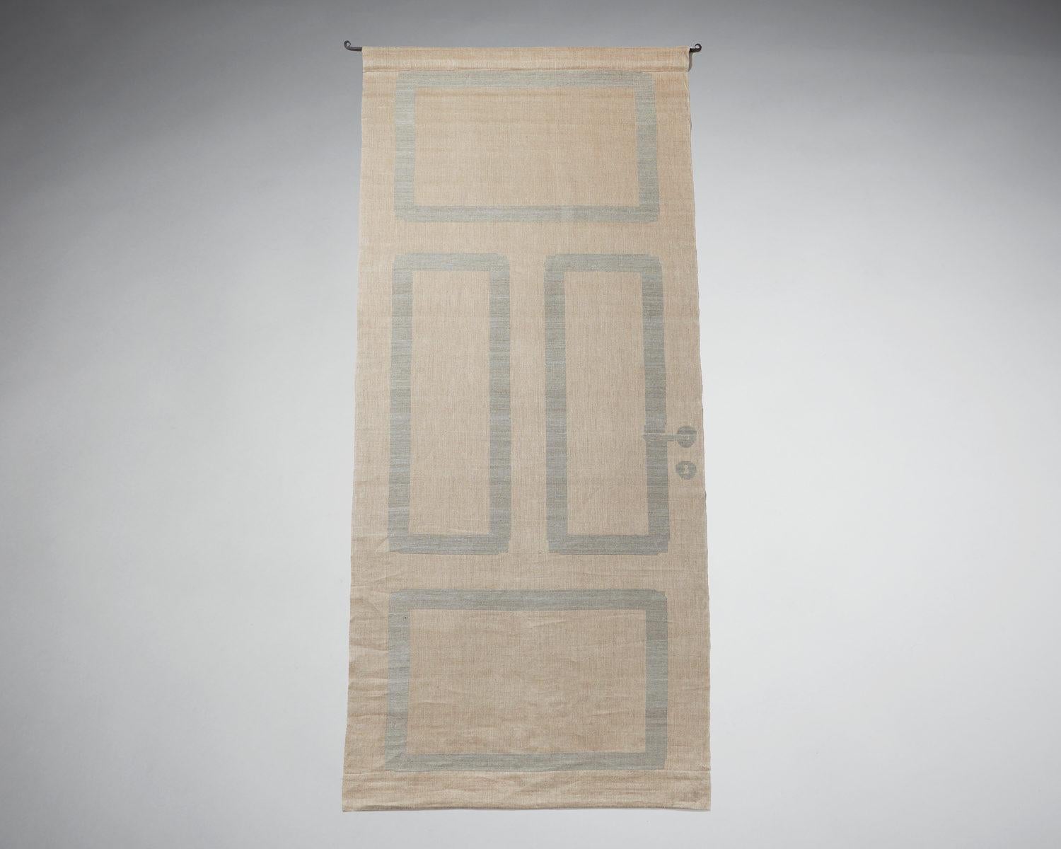 Tapestry, designed by Elisabet Hasselberg Olsson Sweden, 1970s

Tapestry technique. Pure linen.

Hand woven.

Measurements: 
H 180 cm/ 5' 11 1/2