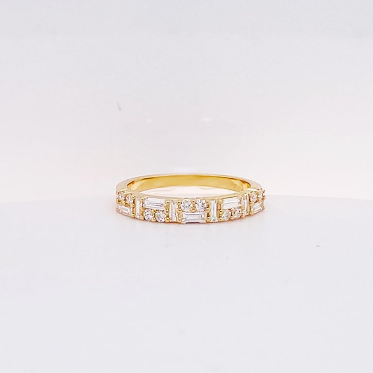For Sale:  Tapestry Diamond Band W Baguette & Round Diamond Anniversary/Wedding Band 3