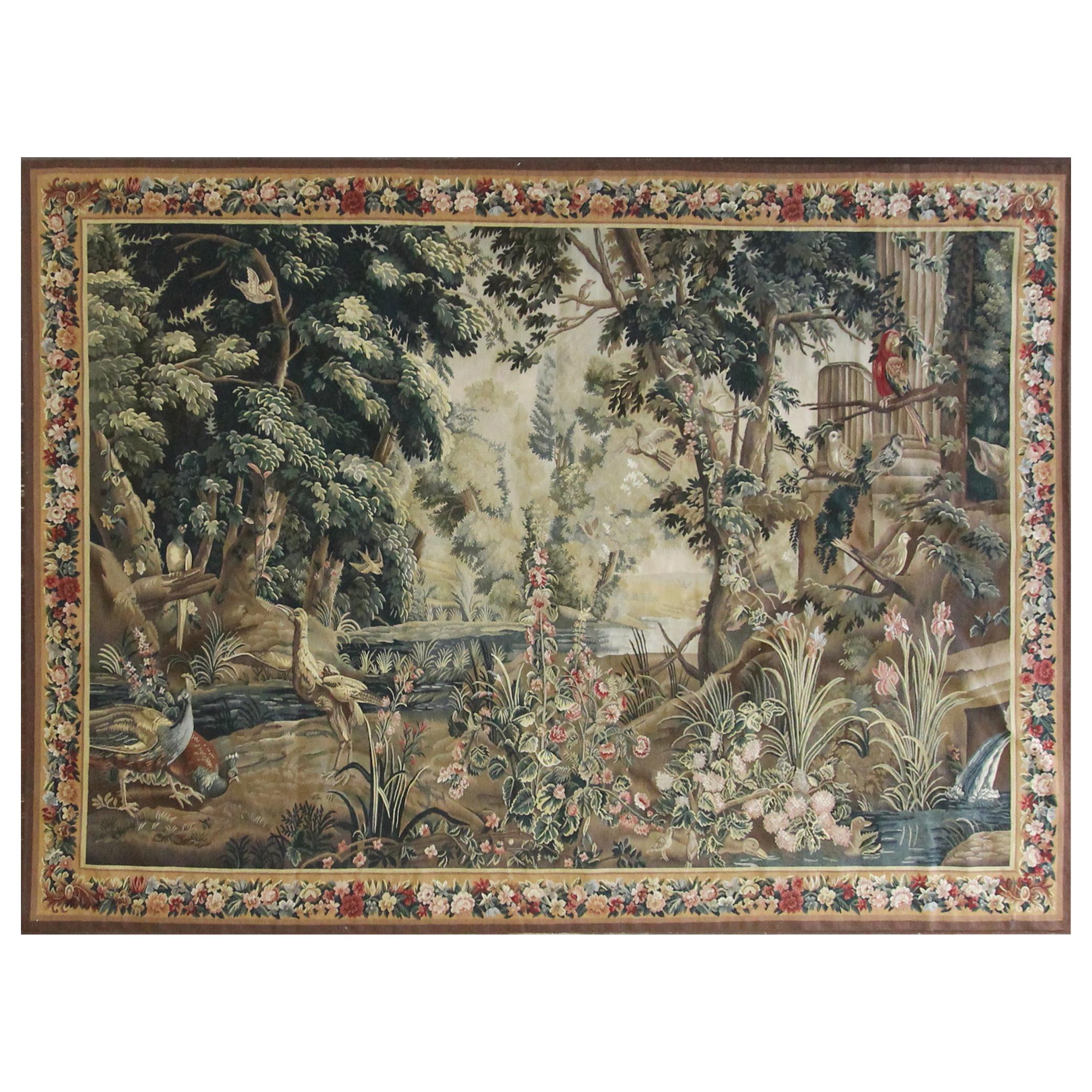 Tapestry, French Design Very Fine, Reprotection, 9'3" x 6'8"