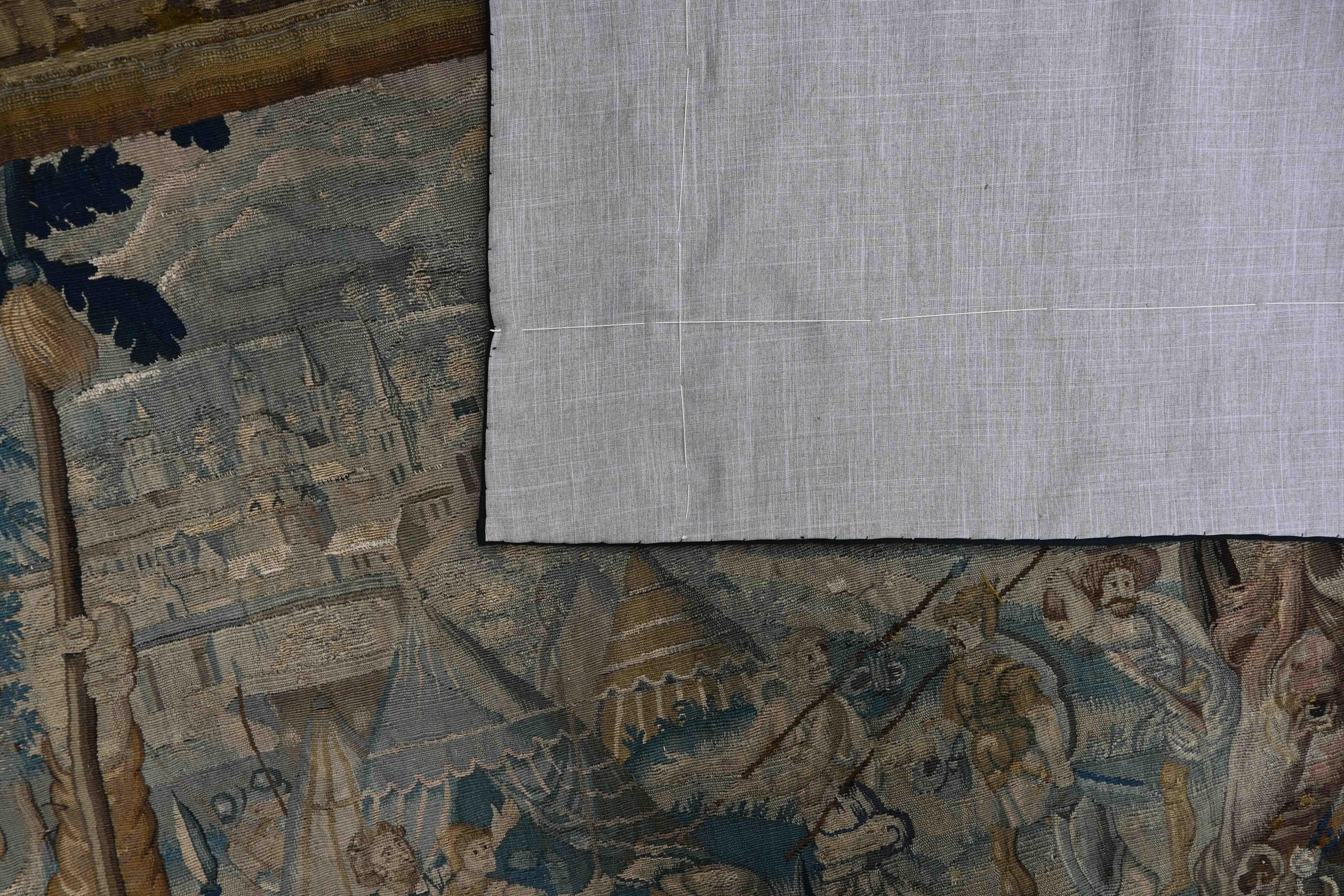 Wool Tapestry Manufacture Brussels, Mid 17th - The Capture Of Rome 410 Ad - No. 1375 For Sale