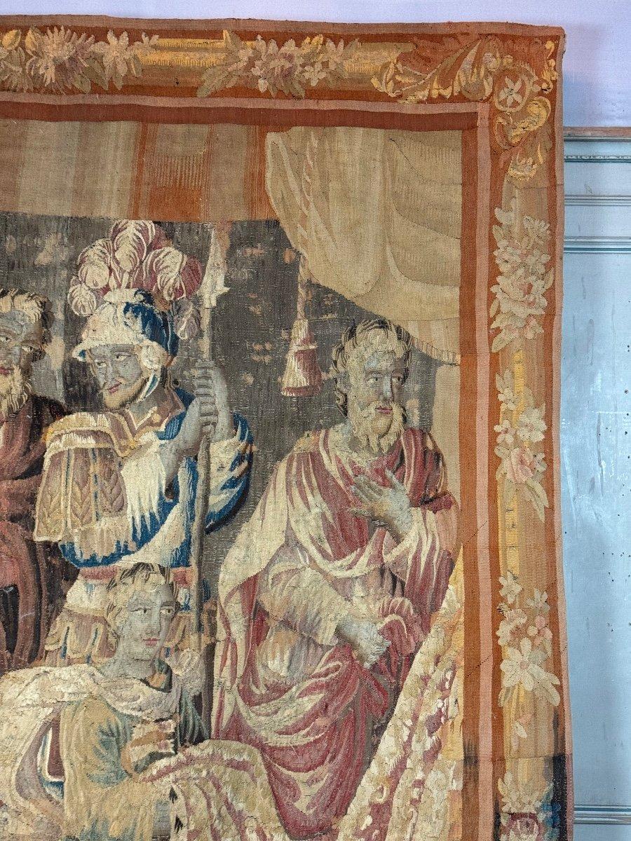 Wandteppich aus Flandern, Audenaerde, Wolle und Seide, 18. Jahrhundert (Louis XIII.) im Angebot