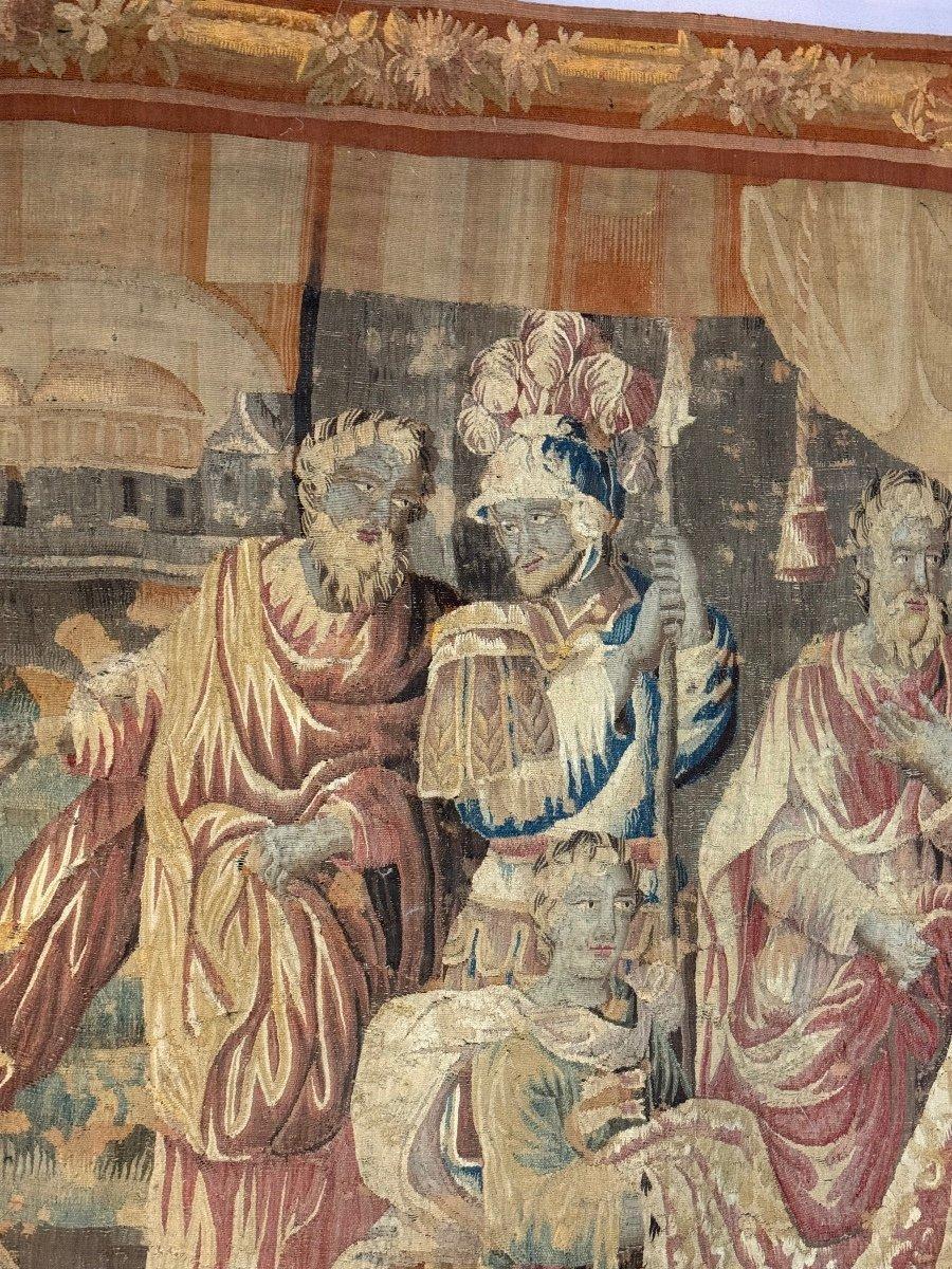 Wandteppich aus Flandern, Audenaerde, Wolle und Seide, 18. Jahrhundert im Zustand „Hervorragend“ im Angebot in Honnelles, WHT