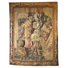 Tapestry From Flanders, Audenaerde, Wool And Silk, 18th Century