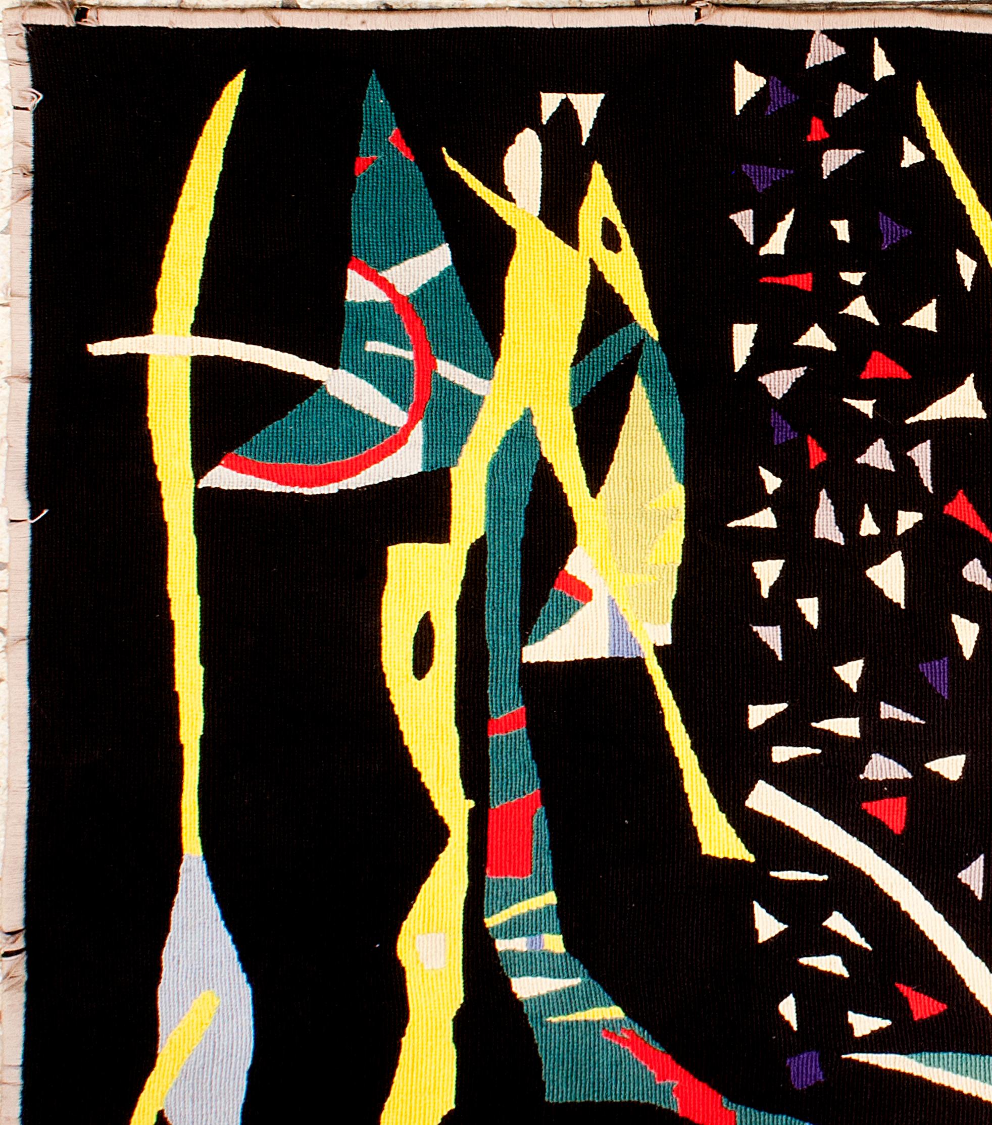 Space Age Tapestry Genaro Antônio Dantas de Carvalho, Brazilian Artist, 1960 For Sale