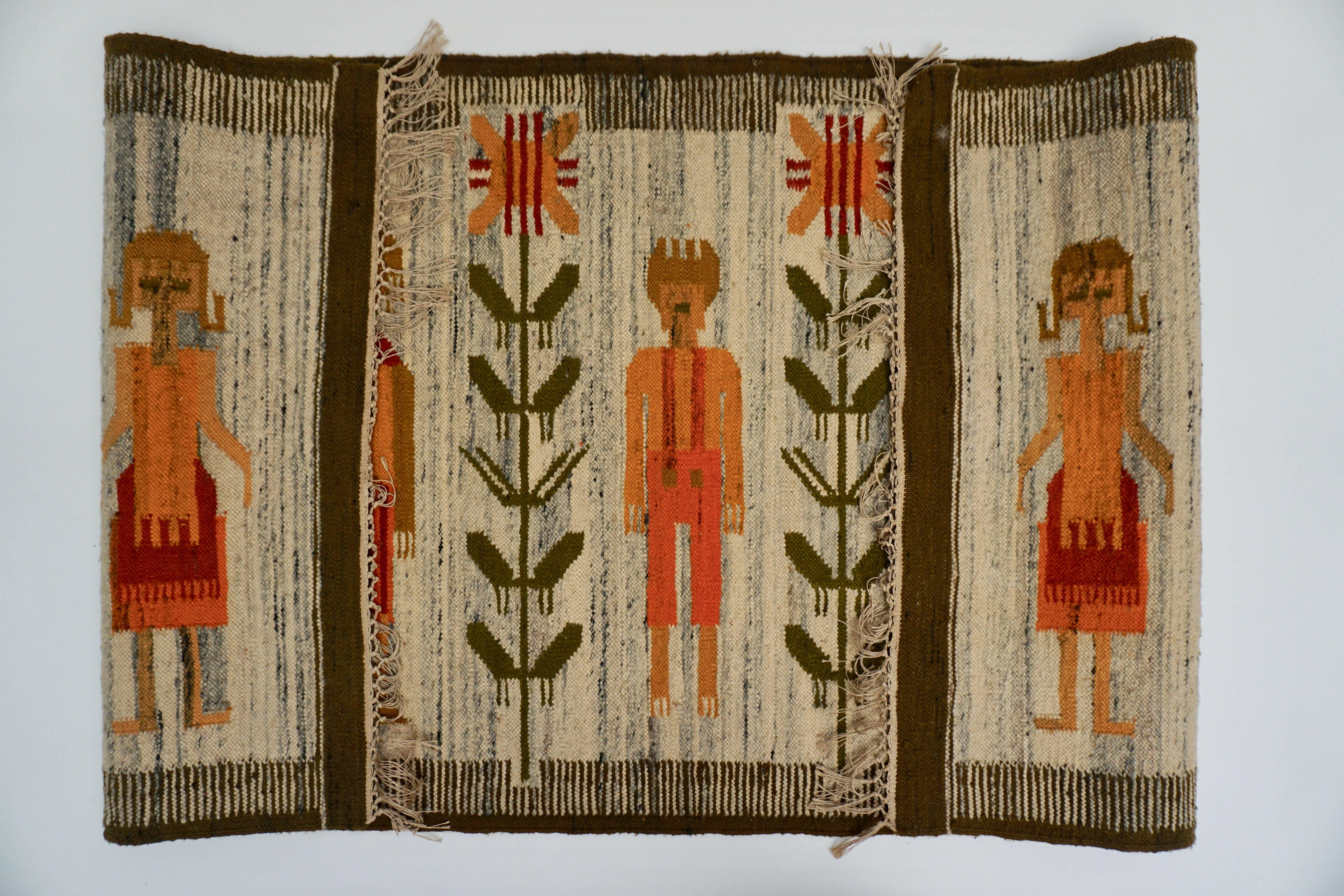 Mid-Century Modern Tapestry in Wool