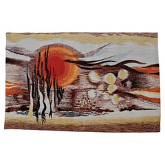 Tapestry in Wool "Land on Fire" by Jean Michel Lartigaud