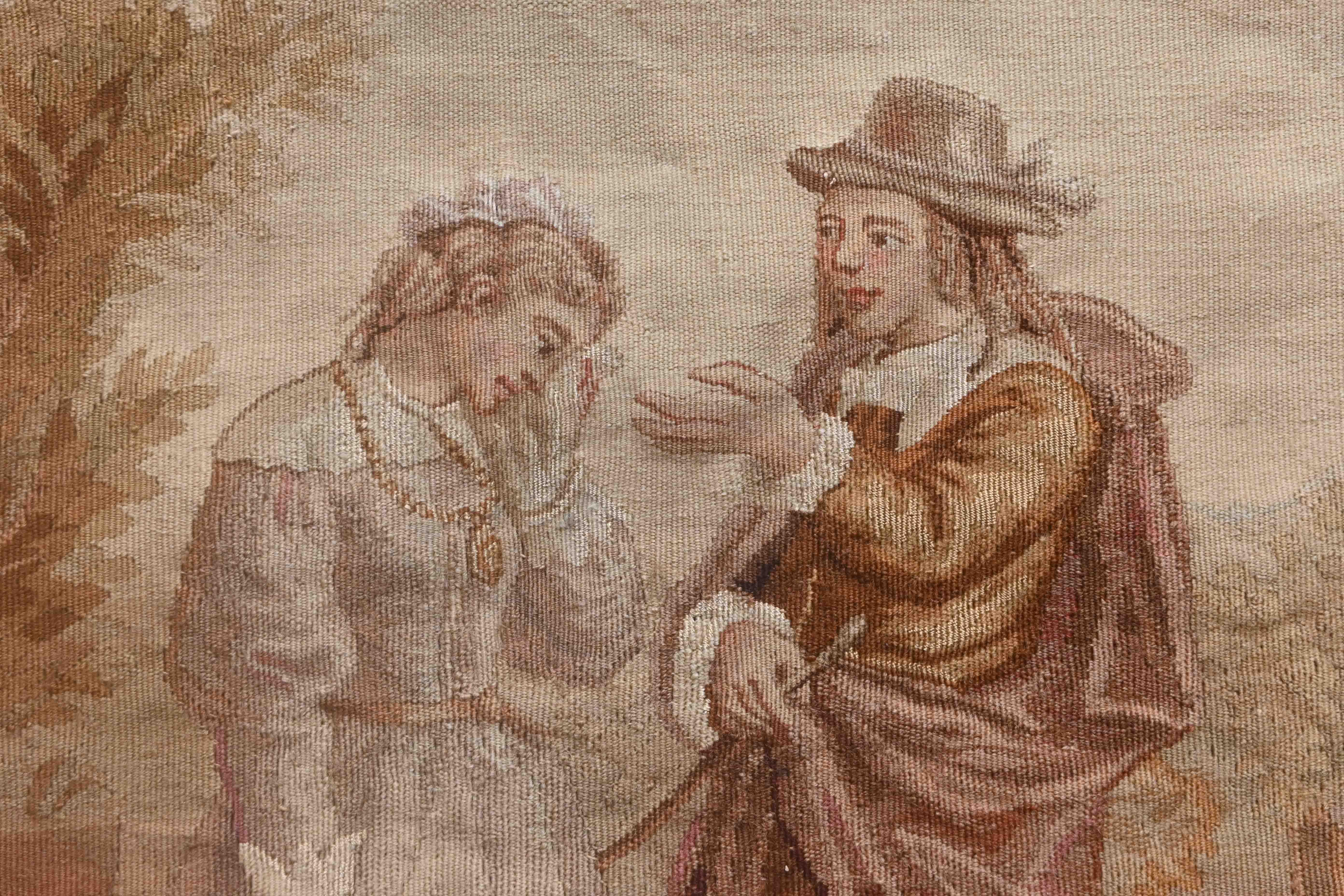 French Tapestry Manufacture Aubusson 19th Century - 57x57 Cm - No. 1505 For Sale