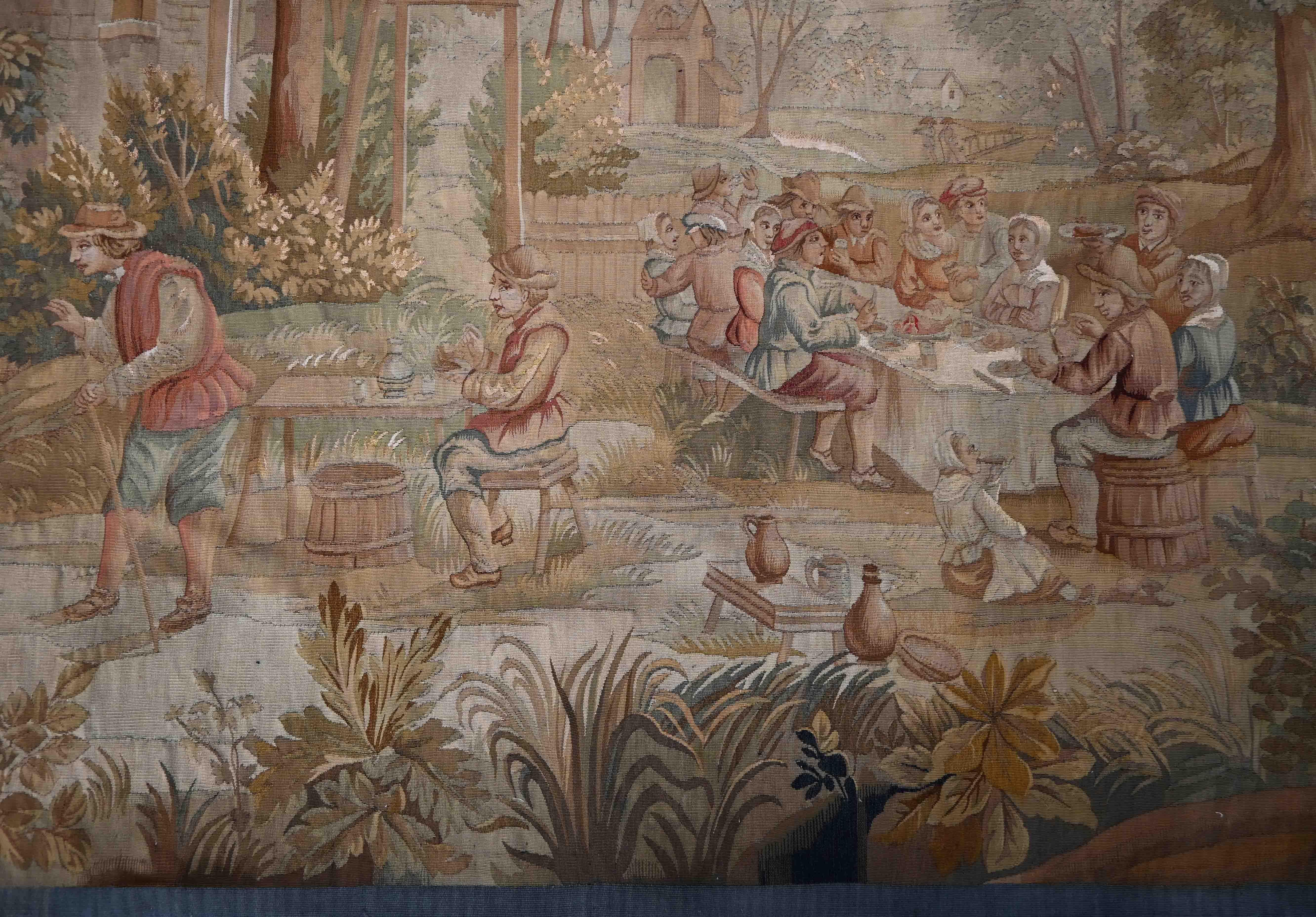 Hand-Woven Tapestry Manufacture Aubusson 19th Century 
