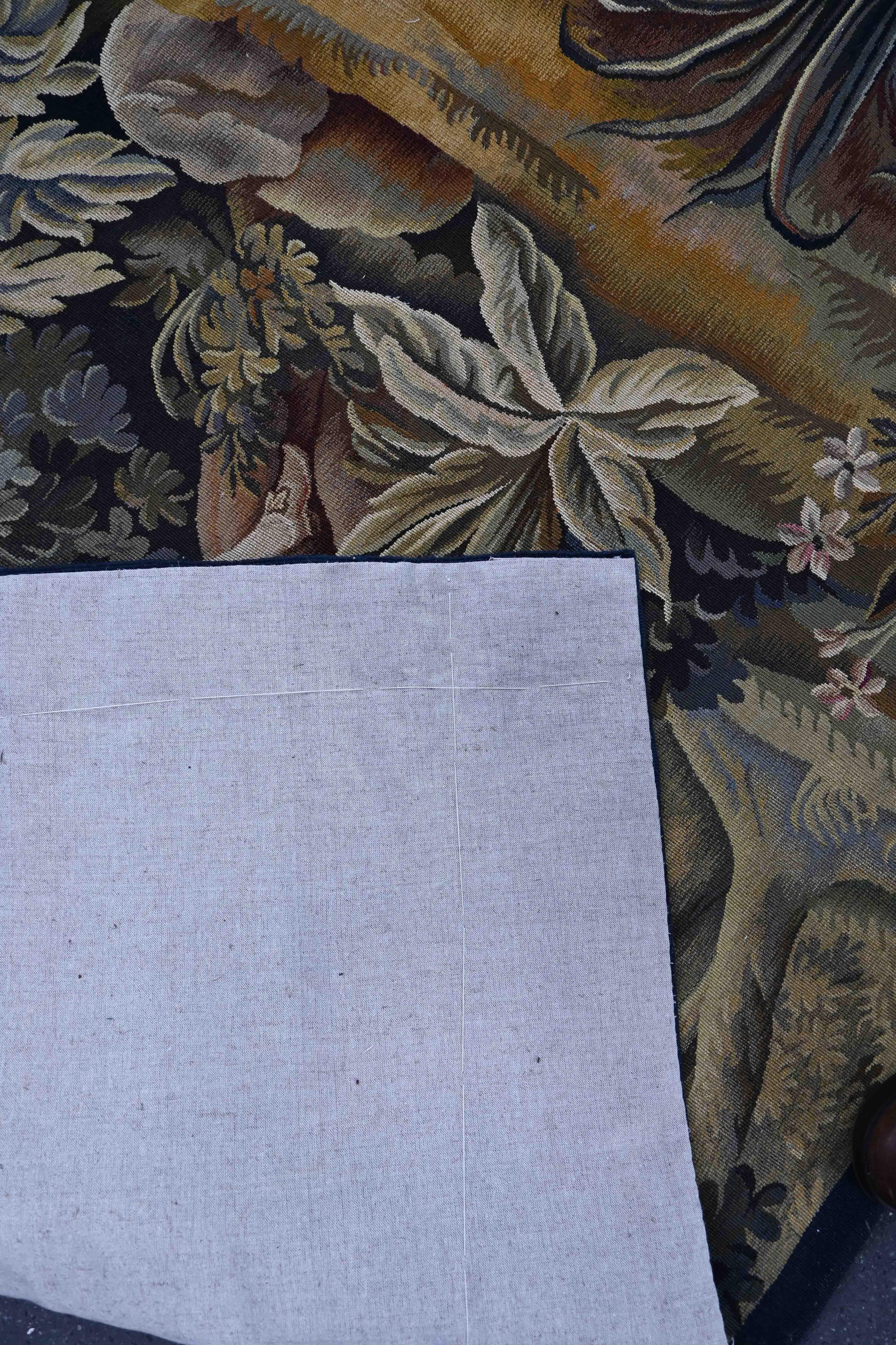 Wandteppich Manufacture d'Aubusson 19. Jahrhundert - Scène Champêtre - N° 1413 (Wolle) im Angebot