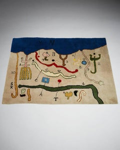 Tapestry “Map” Designed by Alan Davie, Scotland, 1976