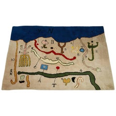 Tapestry “Map” Designed by Alan Davie, Scotland, 1976