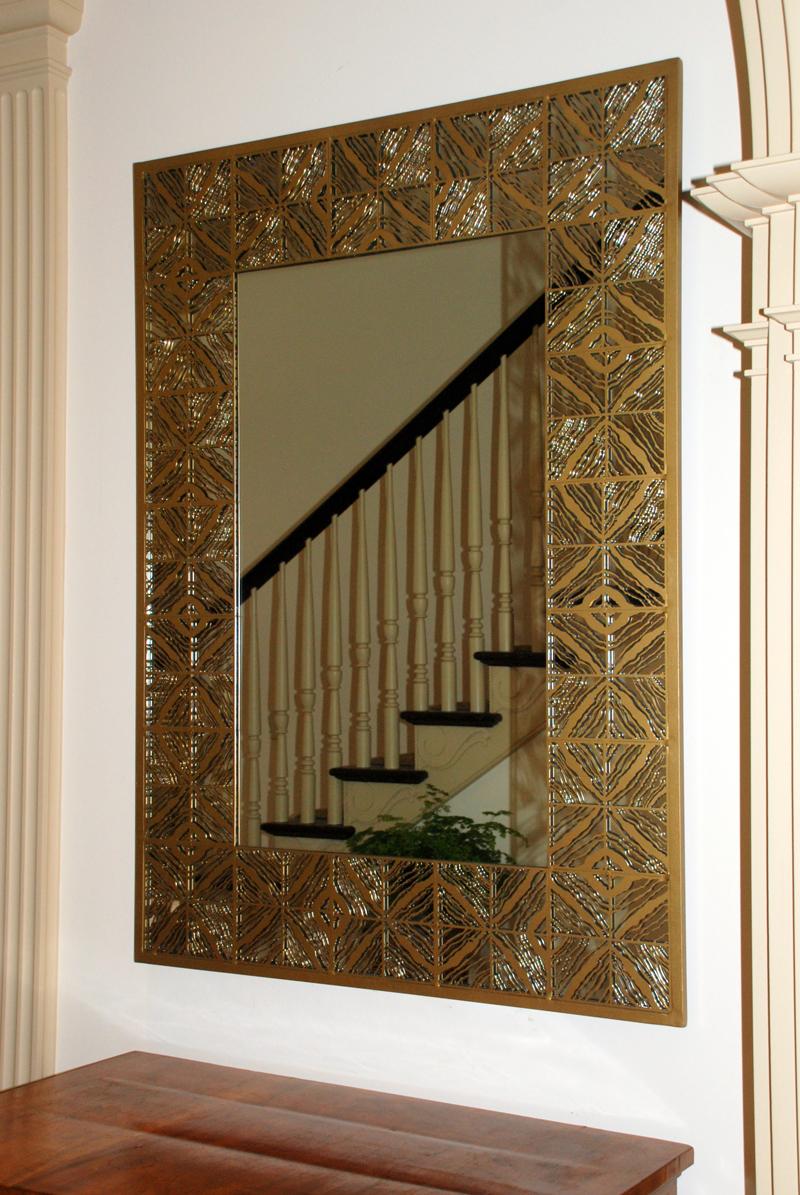 Contemporary Tapestry Mirror For Sale