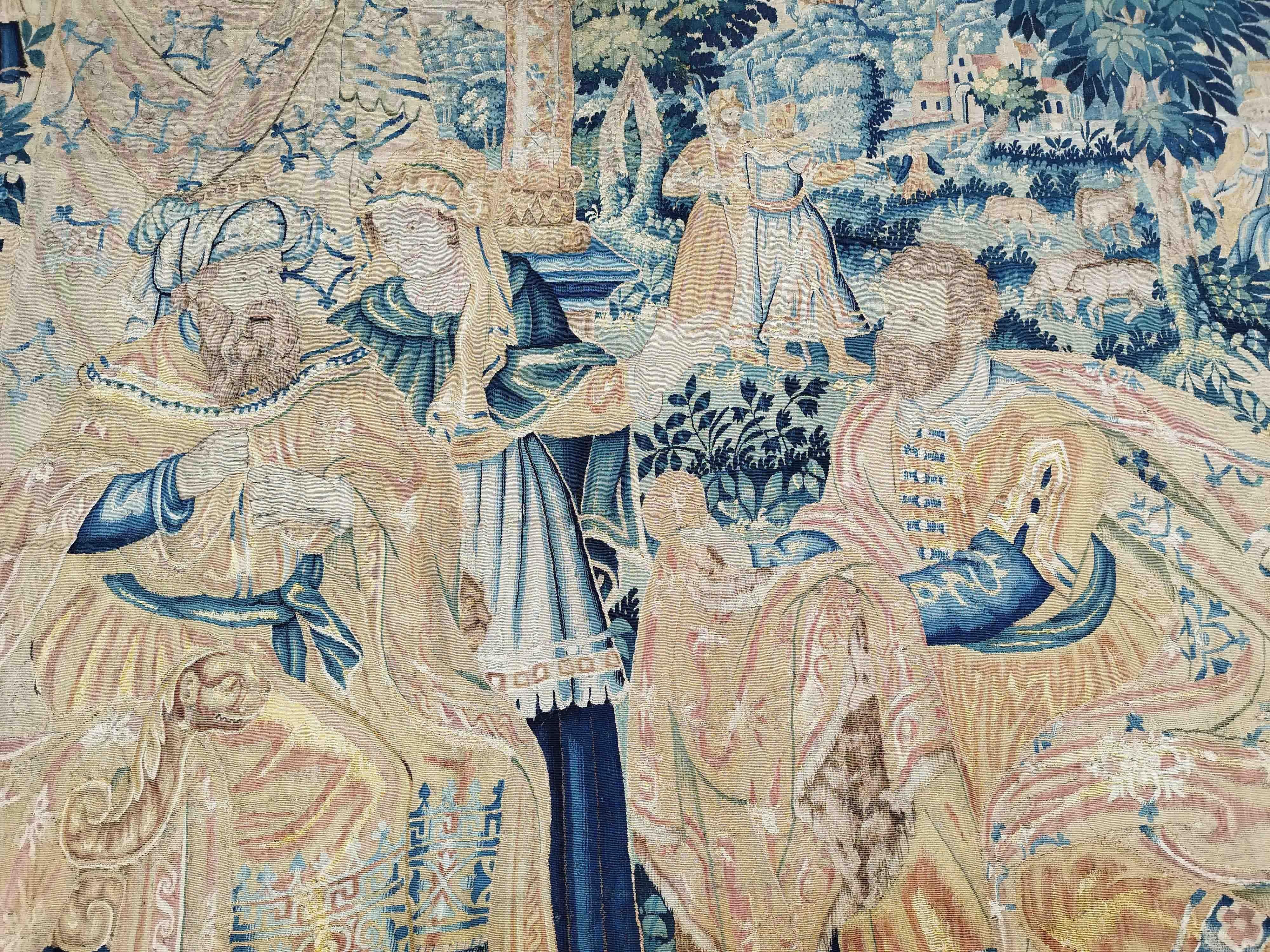 Wandteppich von Flandern 17. Jahrhundert (Angebot an den König) -N° 1232 im Angebot 2