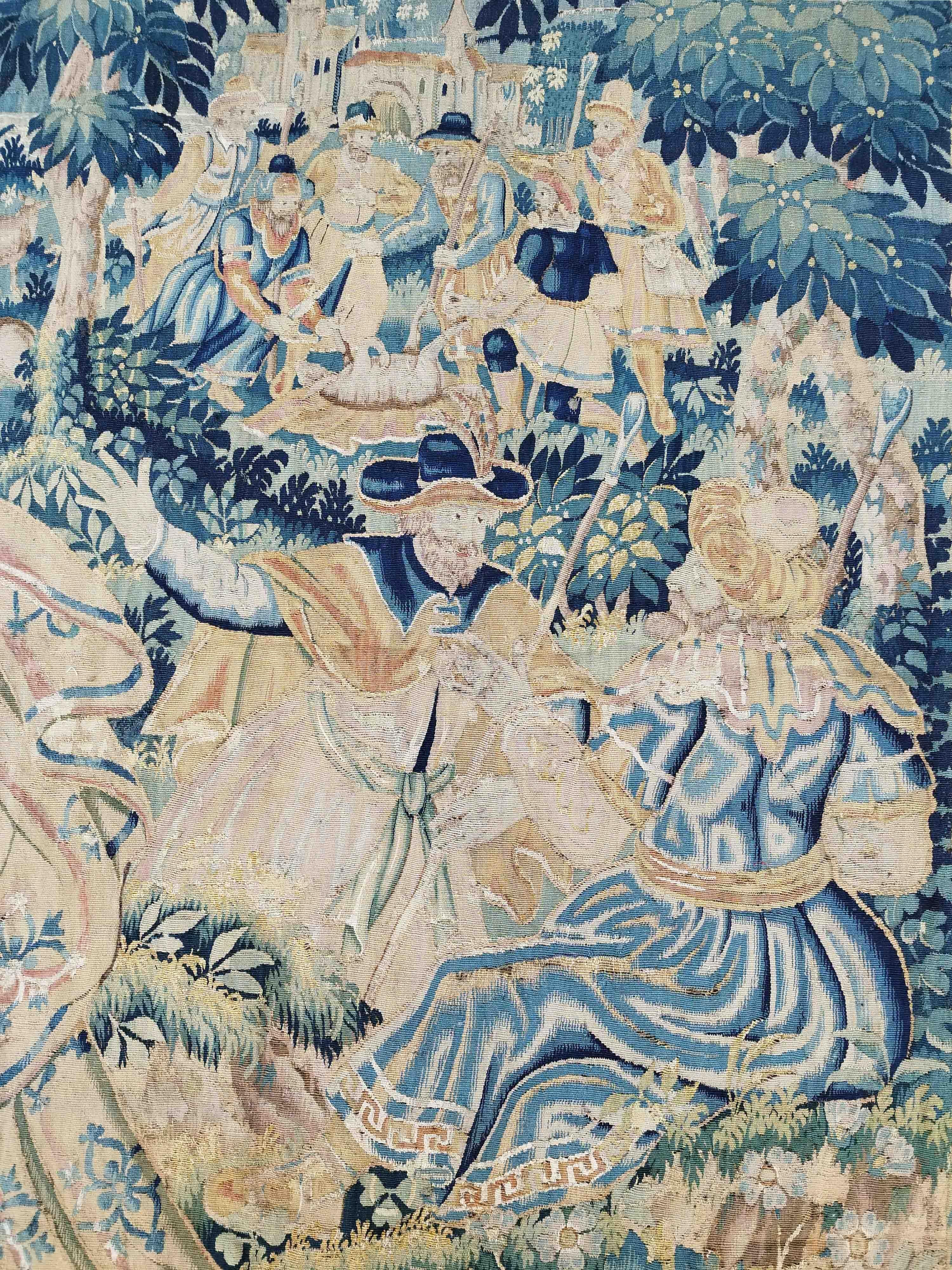 Wandteppich von Flandern 17. Jahrhundert (Angebot an den König) -N° 1232 im Angebot 4