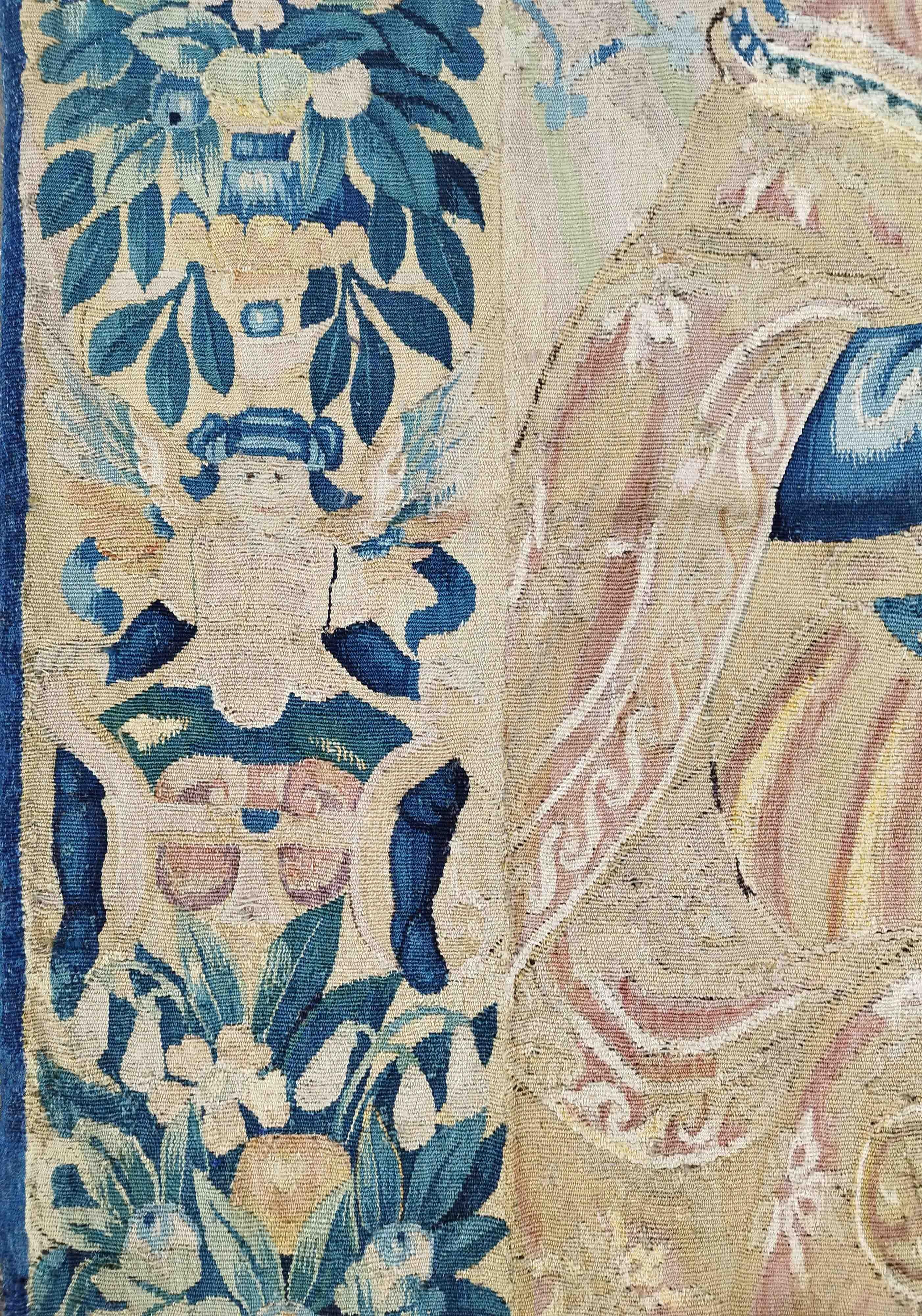 Wandteppich von Flandern 17. Jahrhundert (Angebot an den König) -N° 1232 im Angebot 6