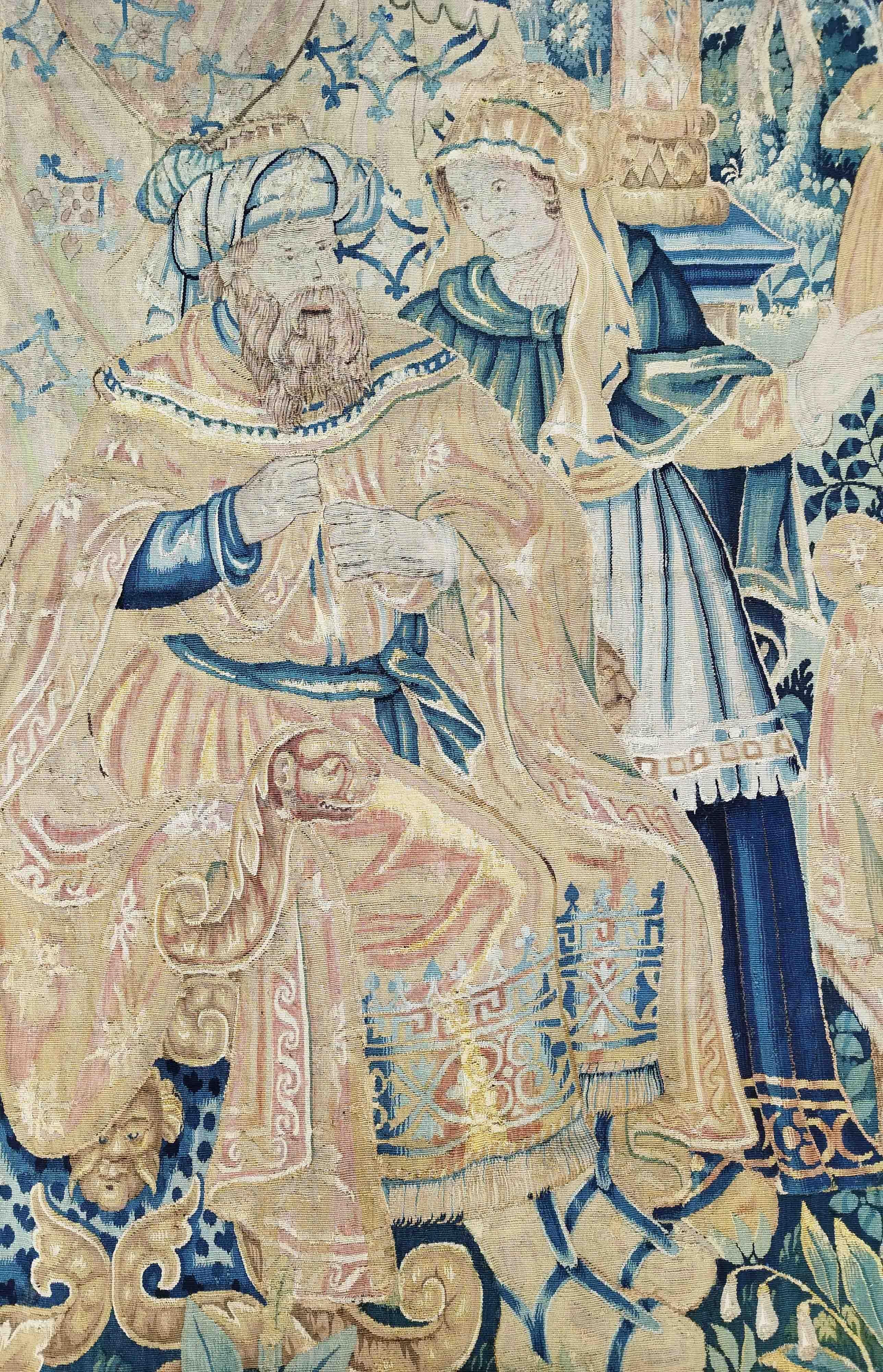 Wandteppich von Flandern 17. Jahrhundert (Angebot an den König) -N° 1232 im Angebot 1