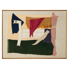 Vintage Tapestry or Collage by Sten Kauppi, Sweden, 1970s