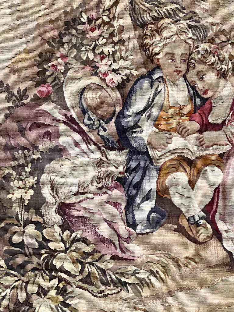 Tapestry Painting 19th Century Aubusson, N° 1181 For Sale at 1stDibs