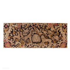 Tapestry Peacock, Girafe, Lion, Deer, Exotic Birds Floral Folk Naive