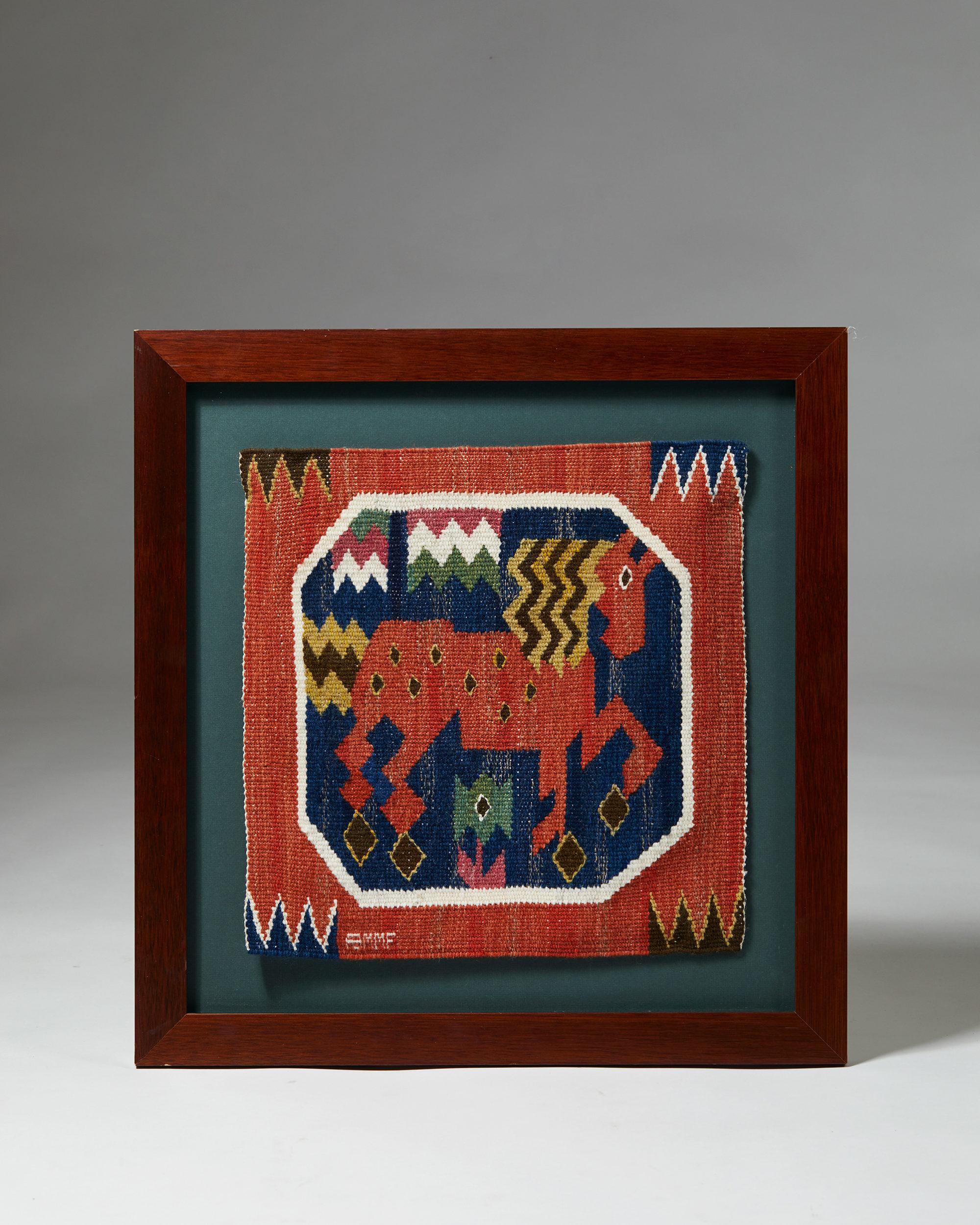 Tapestry ‘Red Horse’ designed by Märta Måås-Fjetterström for MMF AB, 
Sweden, 1920s.

Handwoven wool.
