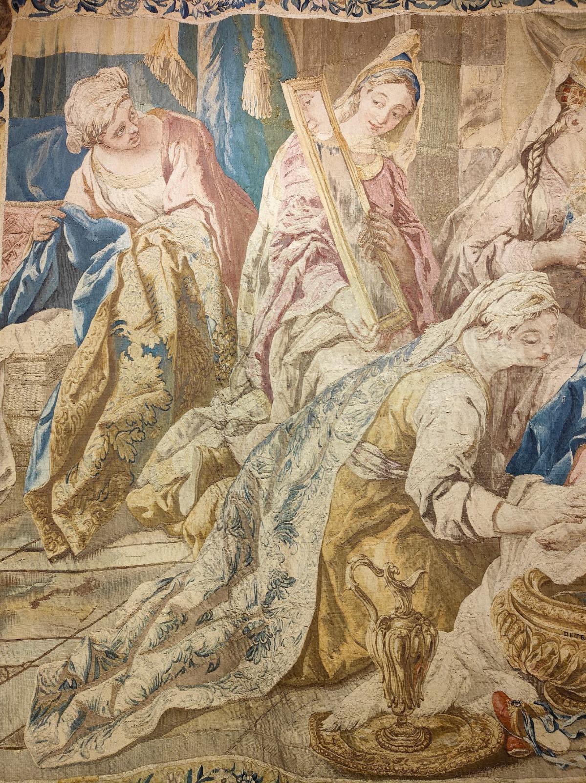 Tapestry   Royal Manufacture of Aubusson, Louis XVI period 1738 at the Gobelins  For Sale 4