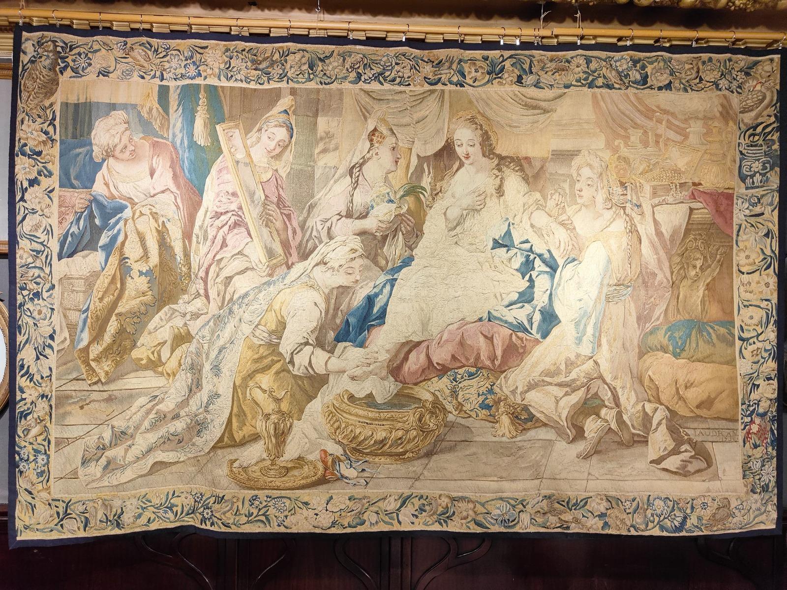 Silk Tapestry   Royal Manufacture of Aubusson, Louis XVI period 1738 at the Gobelins  For Sale