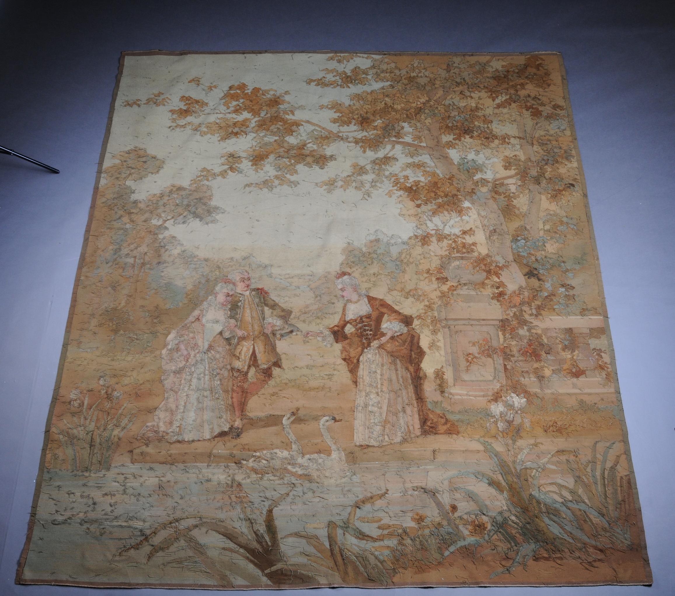 Royal Tapestry Teppich, Teppich Barockszene, um 1870 im Angebot 3