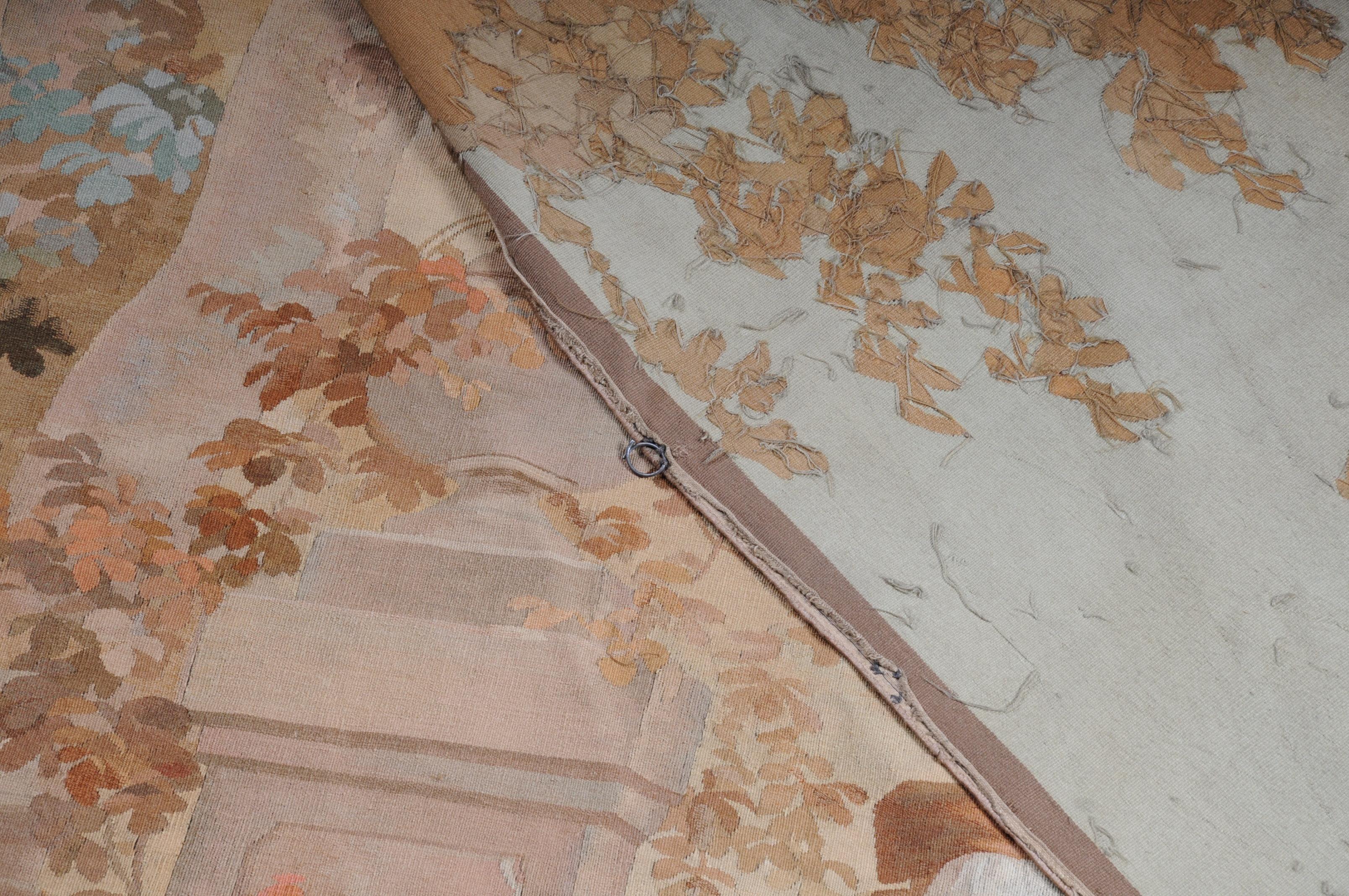 Alfombra Real de Tapiz, Alfombra Escena Barroca, hacia 1870 en venta 4