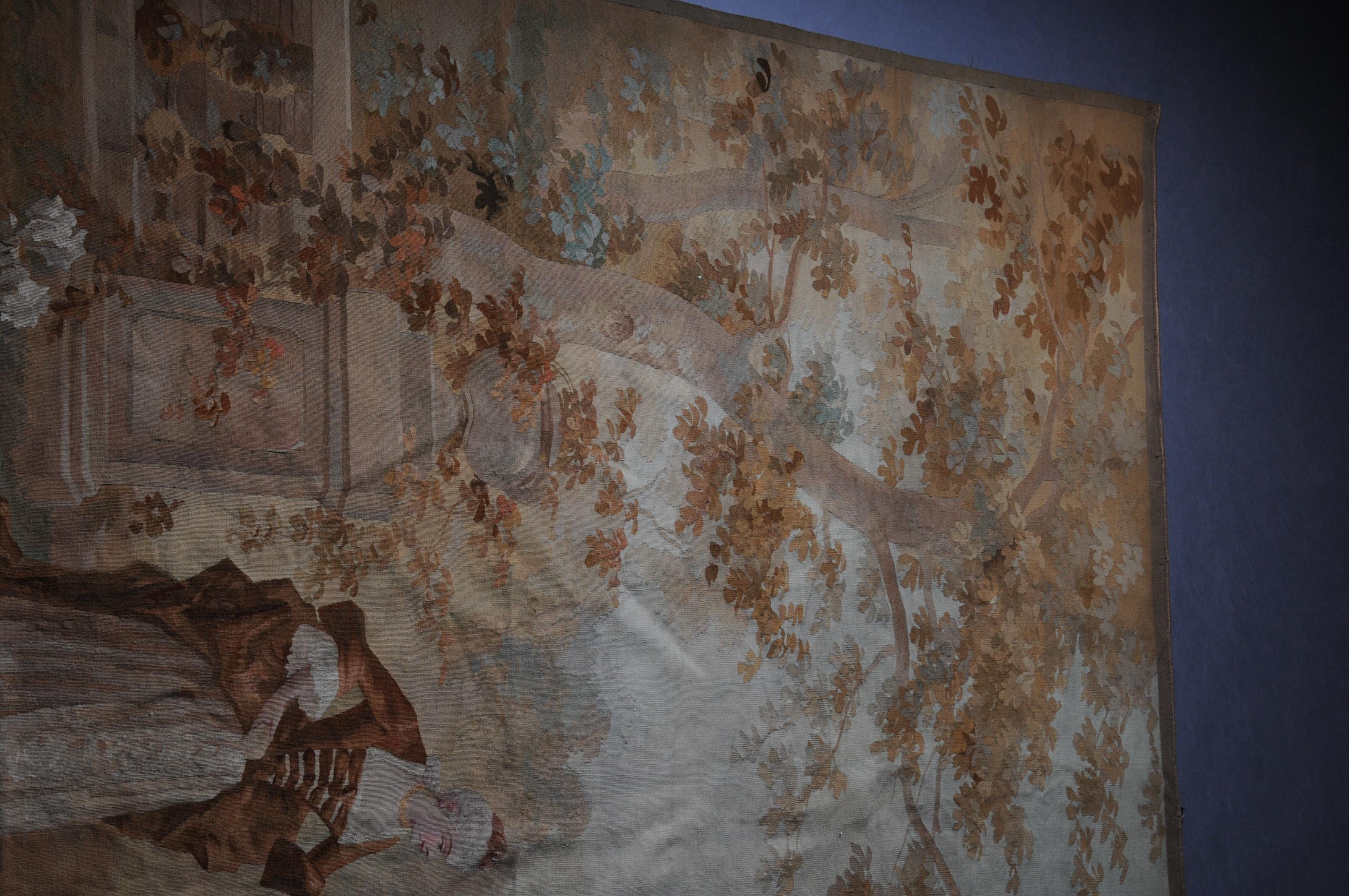 Alfombra Real de Tapiz, Alfombra Escena Barroca, hacia 1870 Napoleón III en venta
