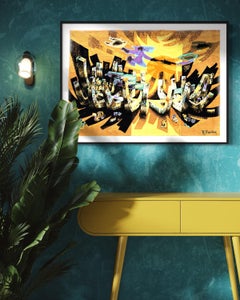 Tapestry, screen print on canvas, by Robert Debieve