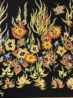 Tapestry Signed O. Caly - "Dream Evening" - La Lice Contemporary Art Workshop