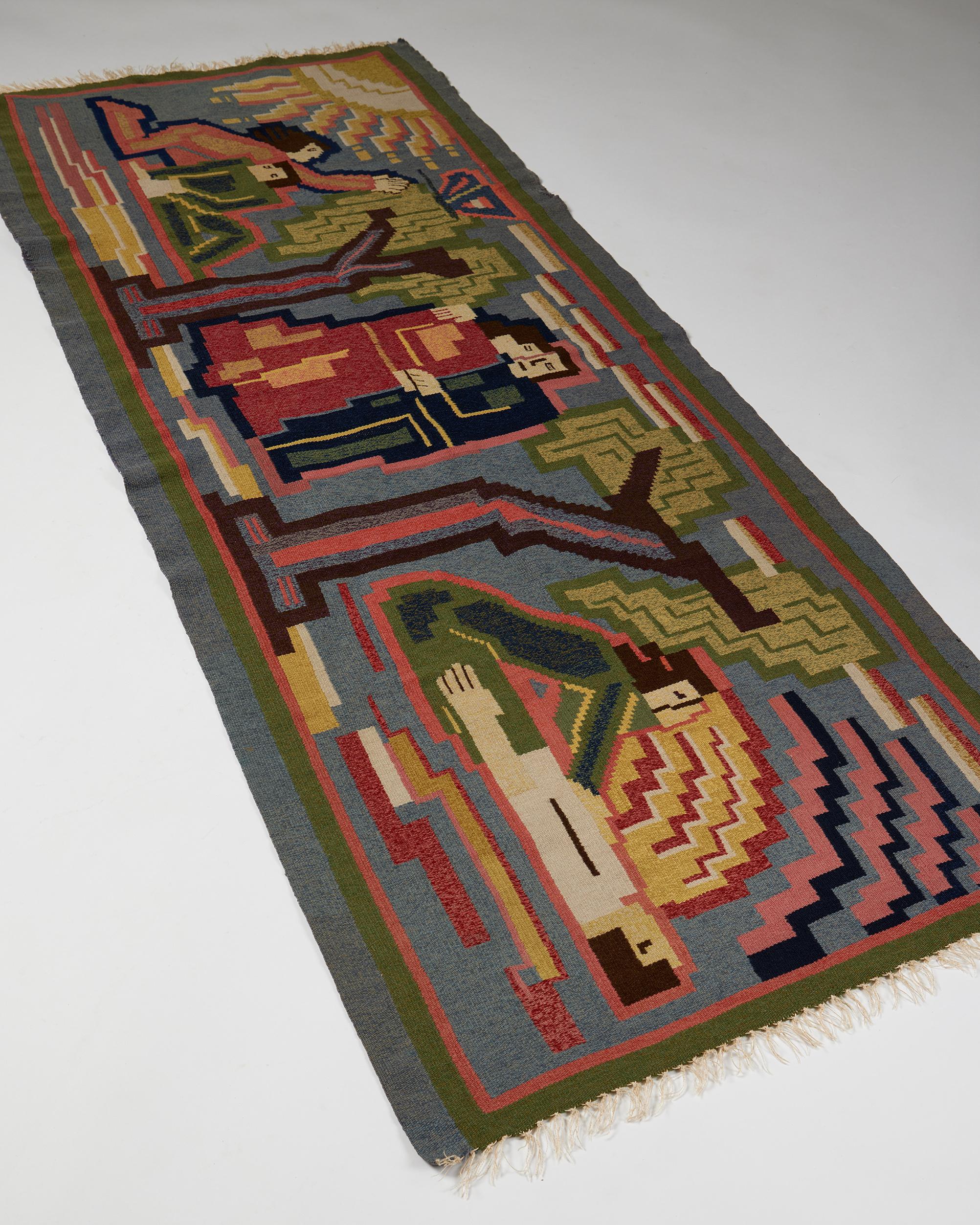 Belgian Tapestry ‘Three Ages’ Designed by Nils Nilsson, Belgium, 1920s For Sale