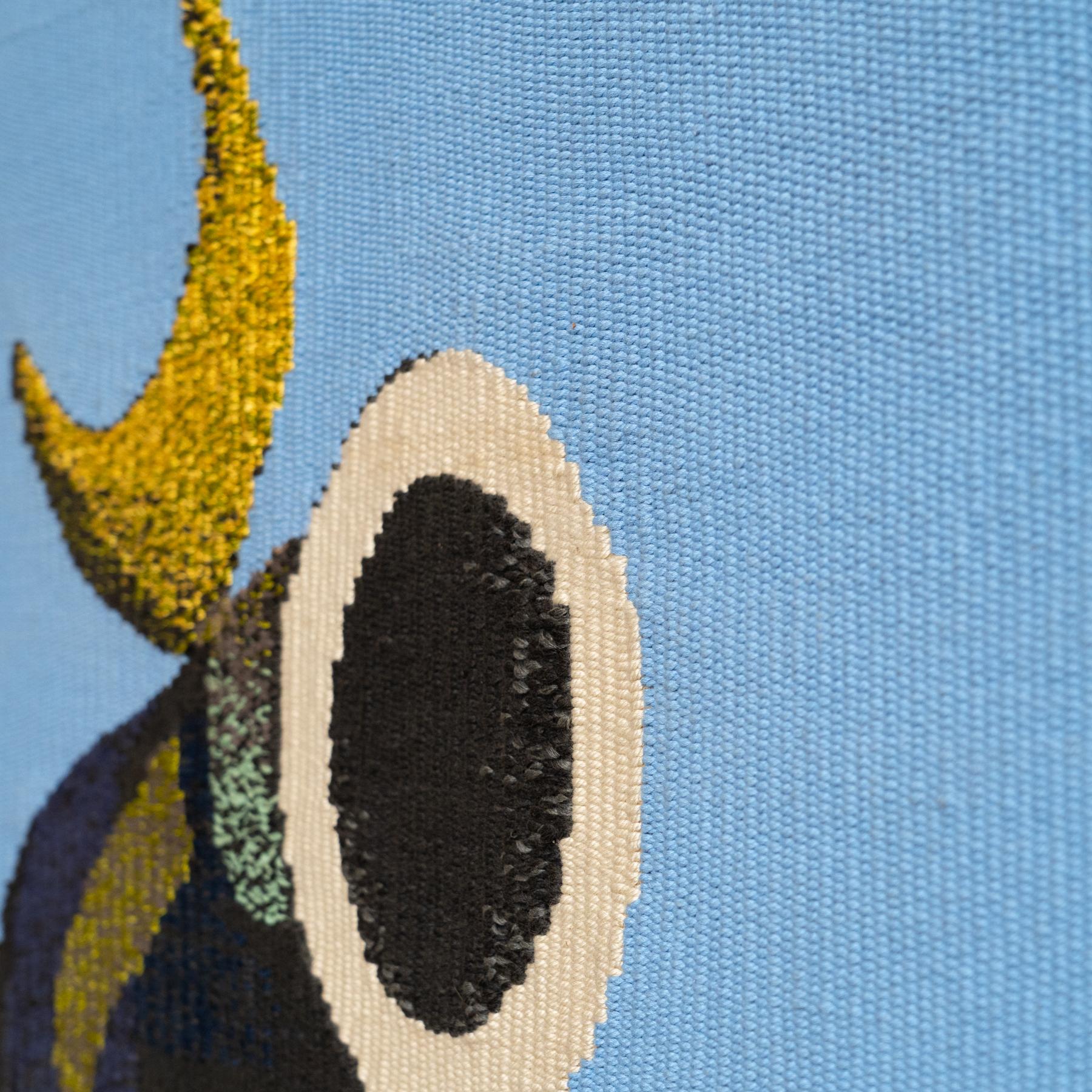 Tapestry Tribute to Joan Miró's 'Woman and Bird', circa 1960 For Sale 5