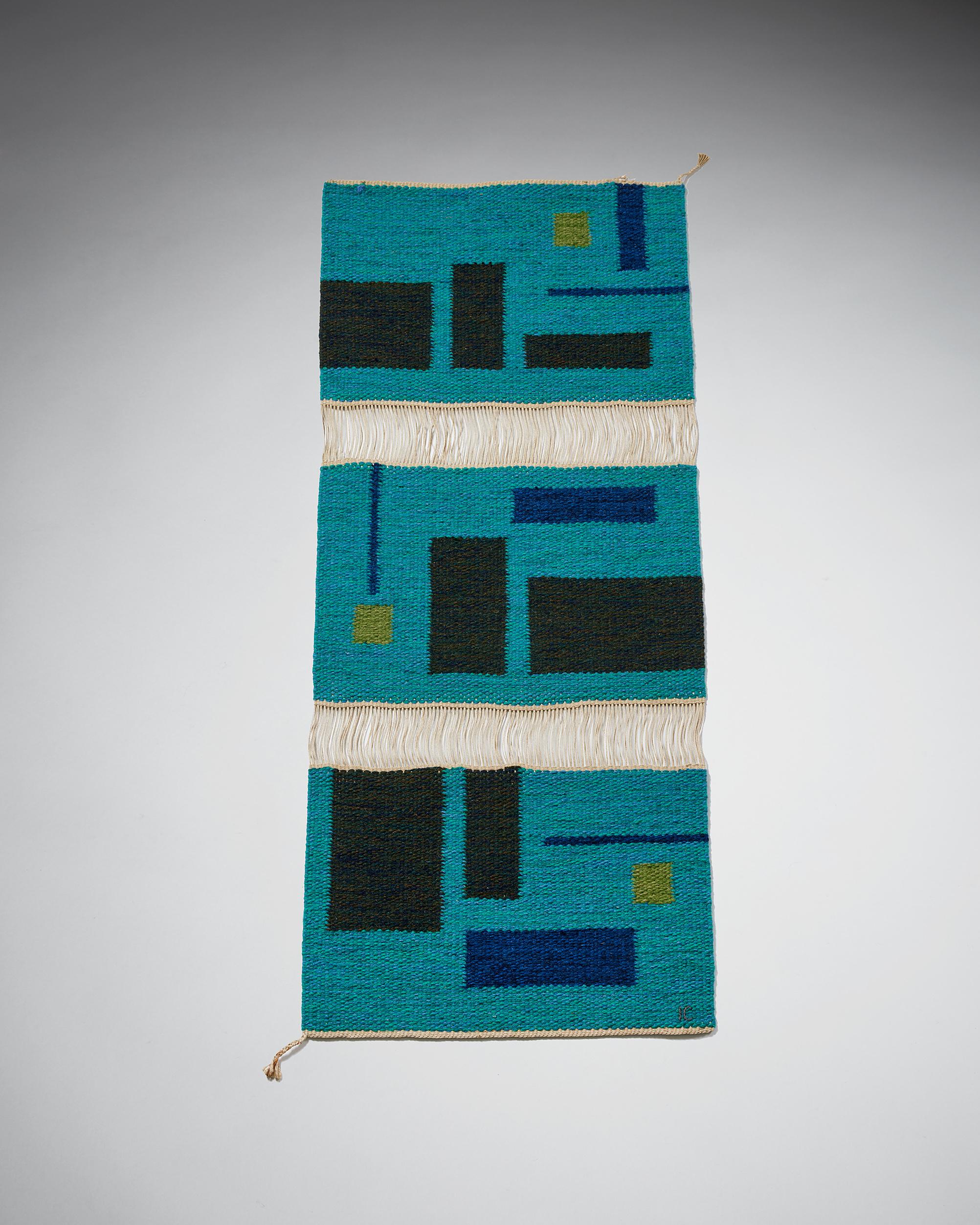 Tapestry ‘Vävnad’ designed by Ingemar Callenberg for Gammelstads Handväveri AB,
Sweden, 1950s.

Wool.

Measures: L: 118 cm
W: 49 cm.