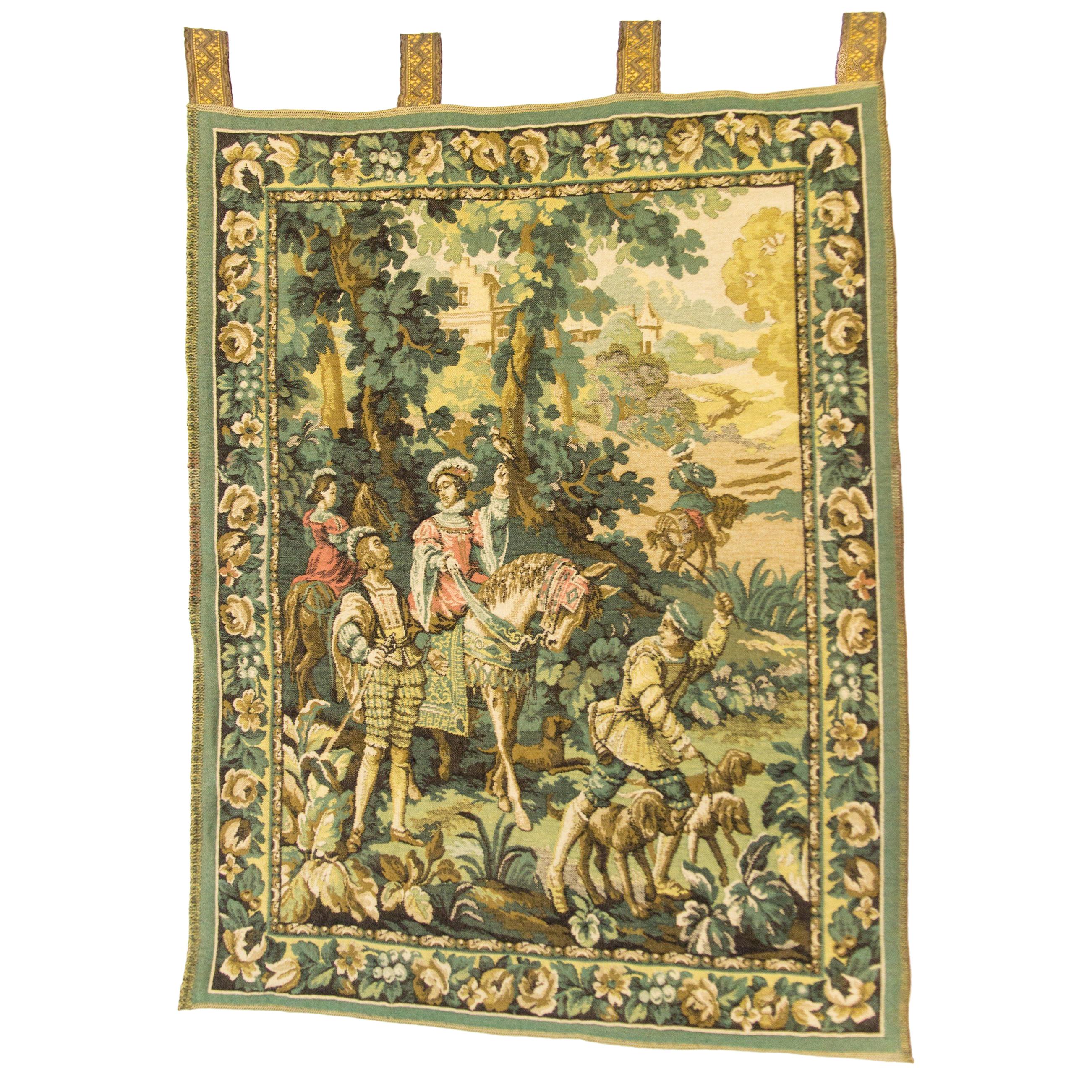 Tapestry Wall Hanging Decor Hunting Scene