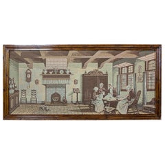 Vintage Tapestry with a Genre Scene, circa 1940