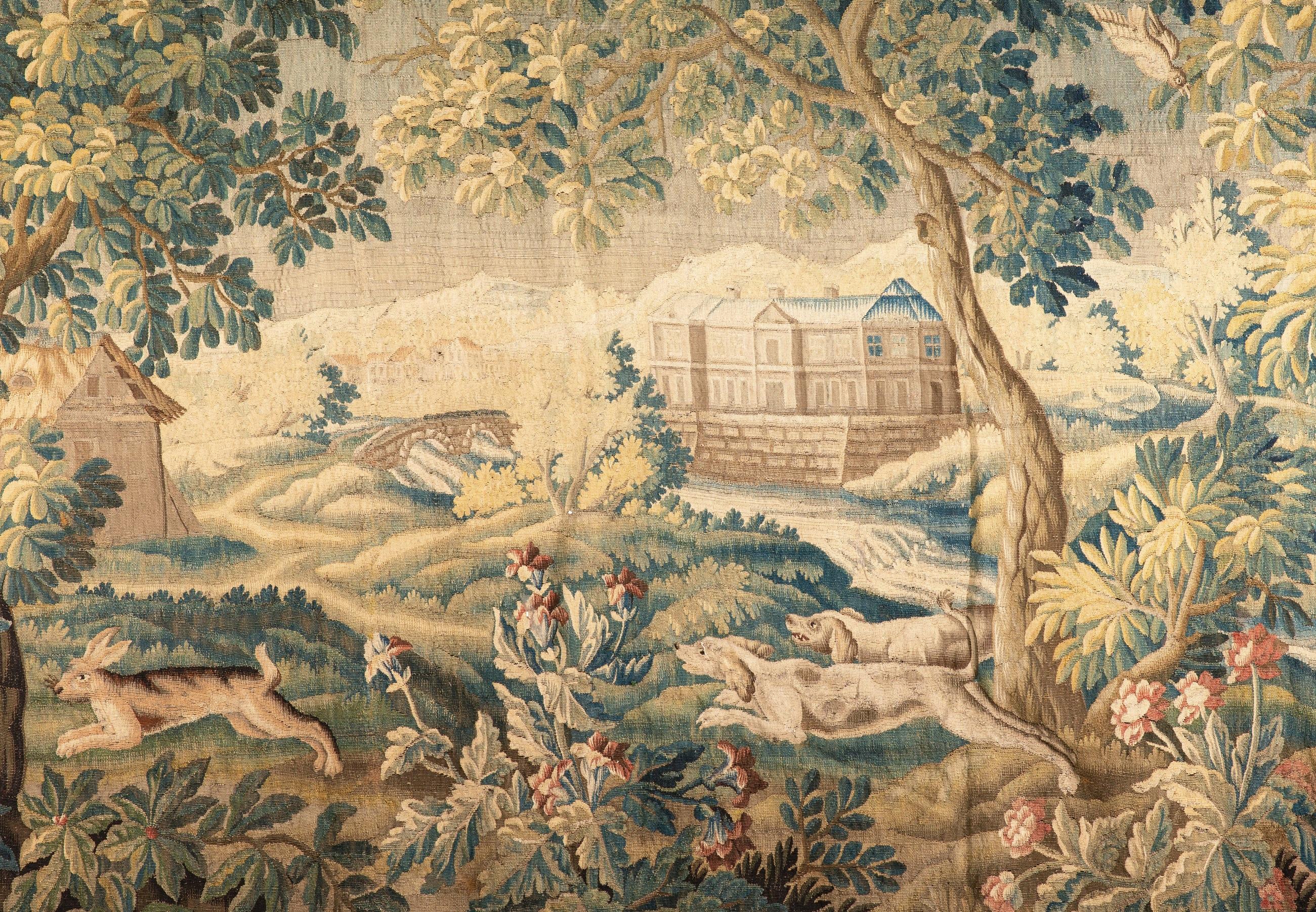 Wandteppich. Wolle, Seide. Vermutlich Aubusson, Frankreich, 18. Jahrhundert. (Sonstiges) im Angebot