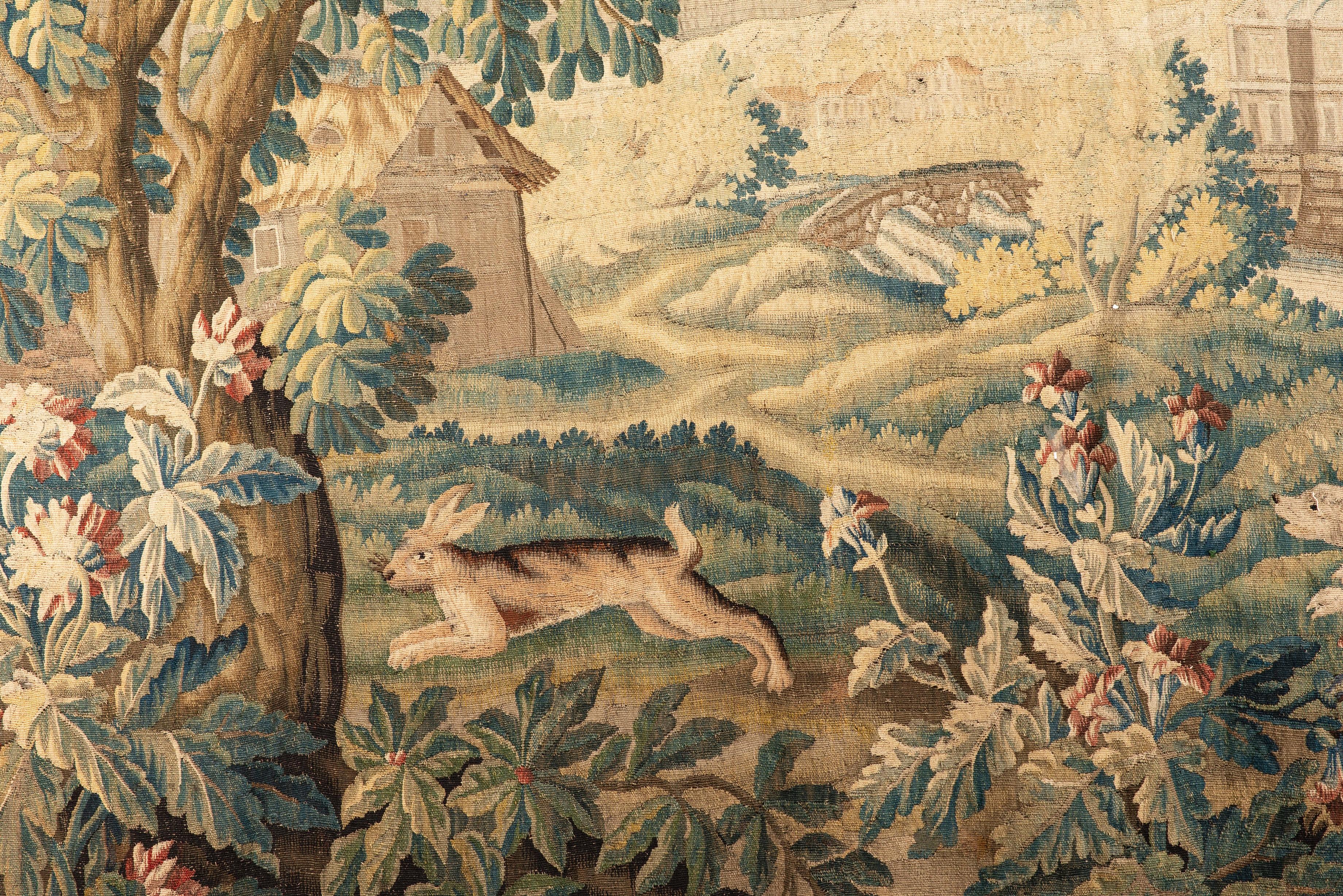 Wandteppich. Wolle, Seide. Vermutlich Aubusson, Frankreich, 18. Jahrhundert. (Sonstiges) im Angebot