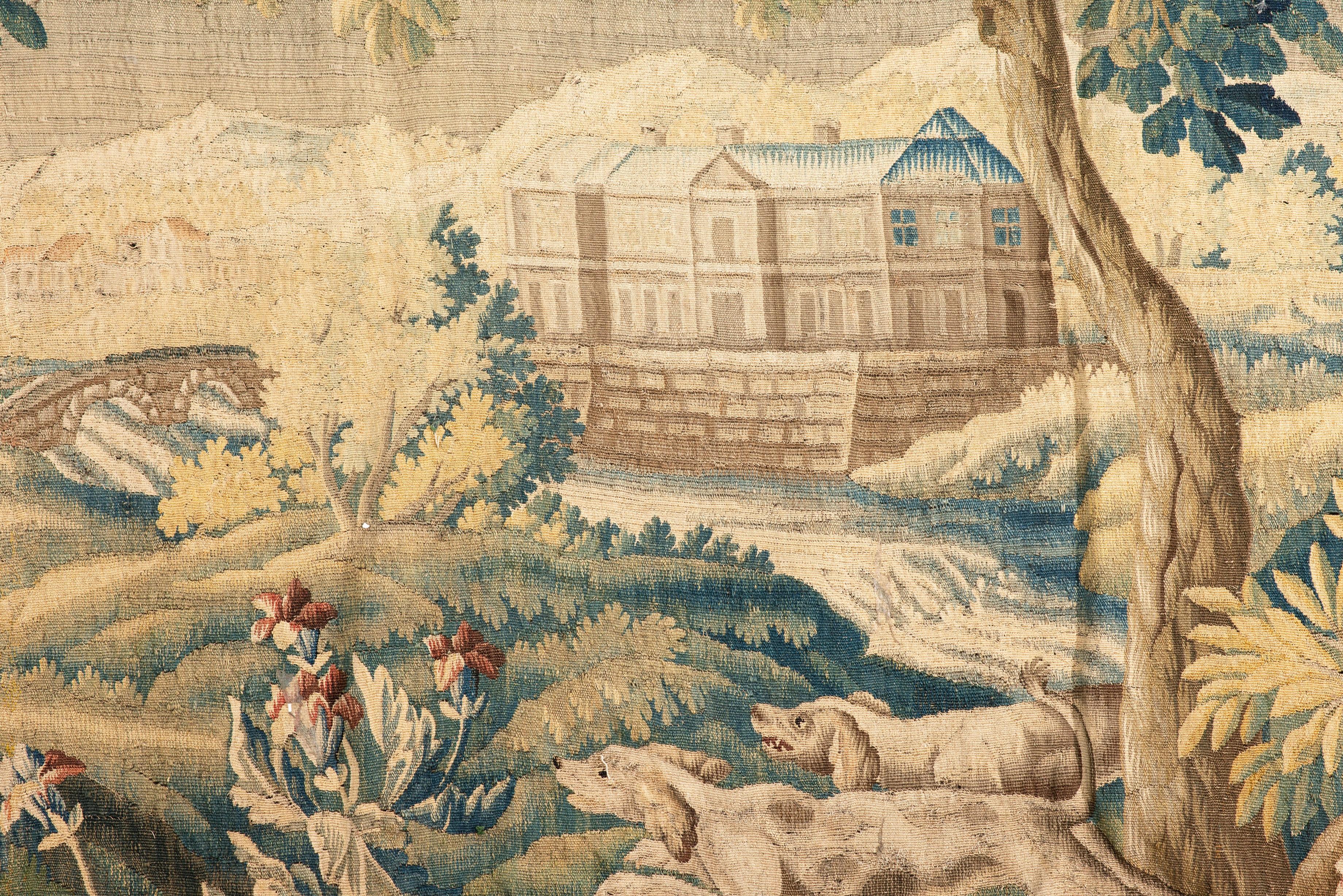 Wandteppich. Wolle, Seide. Vermutlich Aubusson, Frankreich, 18. Jahrhundert. im Angebot 1