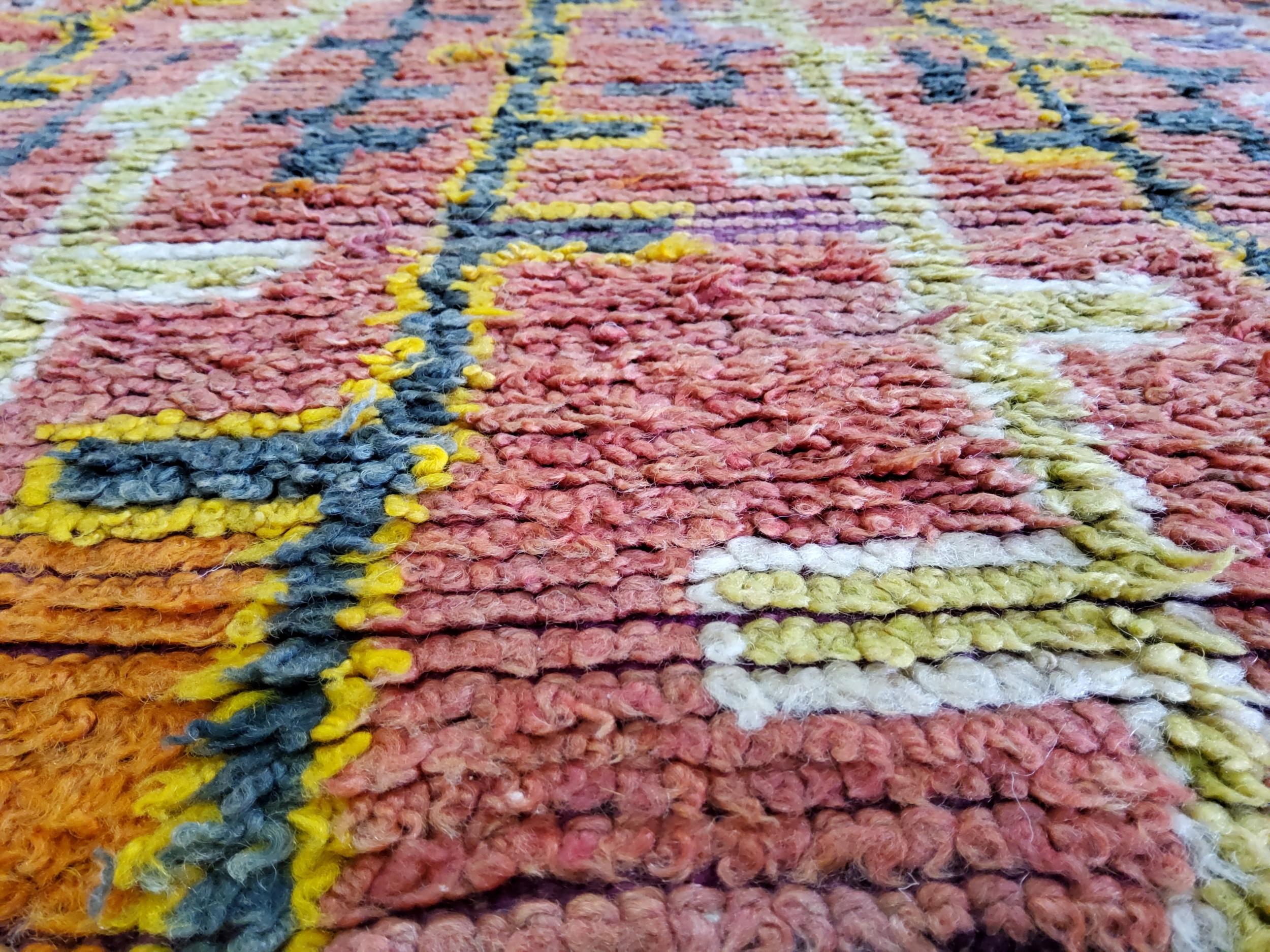 Berber Vintage Talsent Natural Mehrfarbig Wolle und Baumwolle Tapette im Zustand „Gut“ im Angebot in Loria, IT